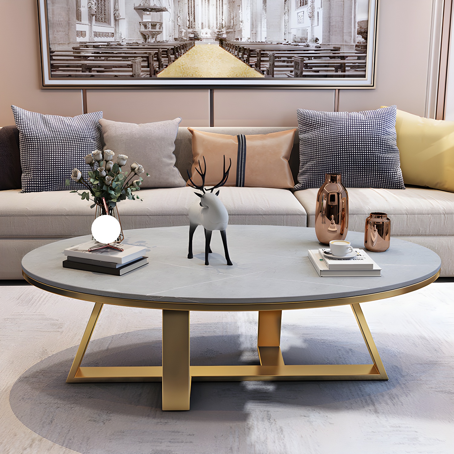 Slate Oval Coffee Table | Ormau - image 11