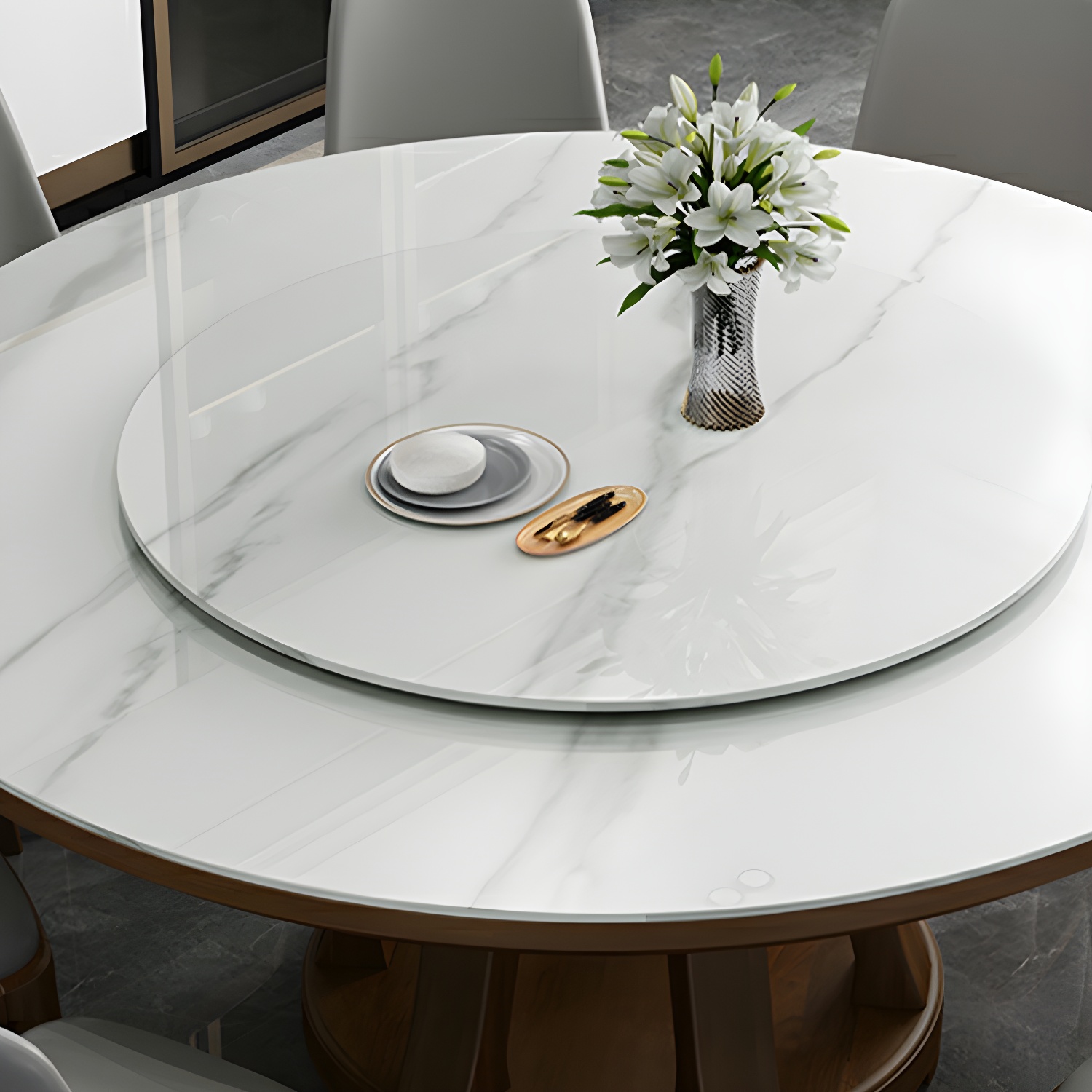 Modern Round Dining Set | Ormau - image 6