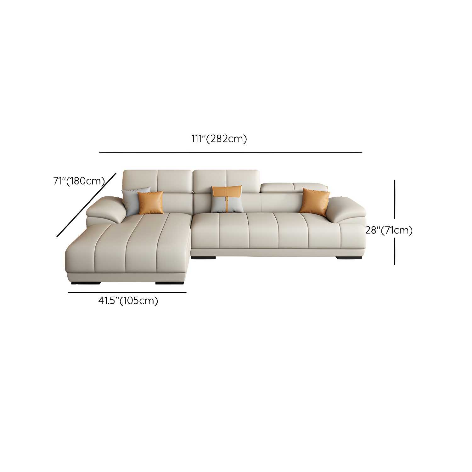 Elegant Leather Sectional | Ormau - image 16
