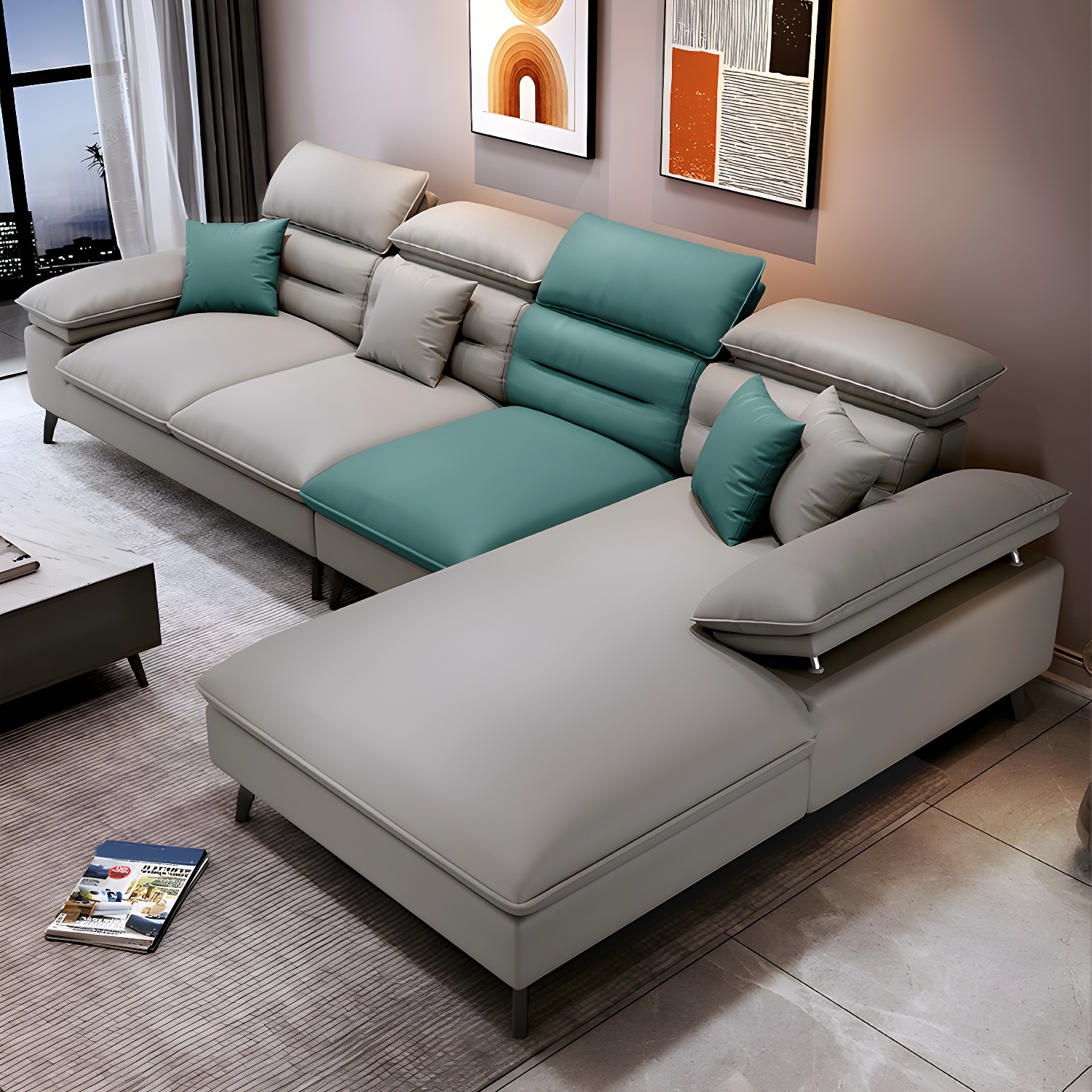 Modern L-Shape Sofa | Ormau - image 29
