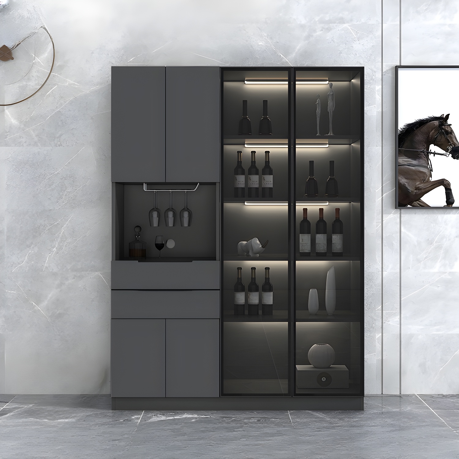 Elegant Glass Door Sideboard | Ormau - image 25