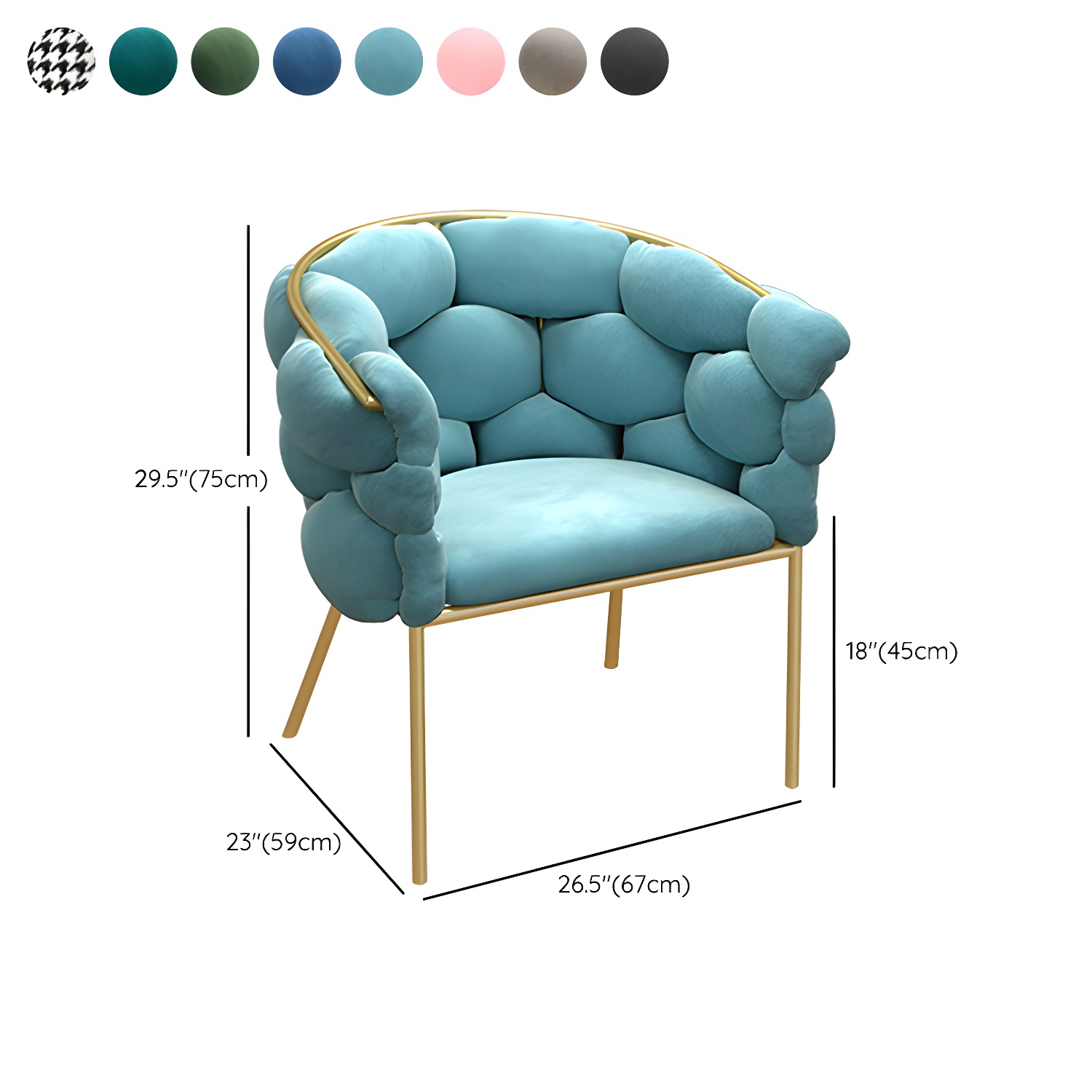 Glam Upholstered Dining Chair | Ormau - image 19