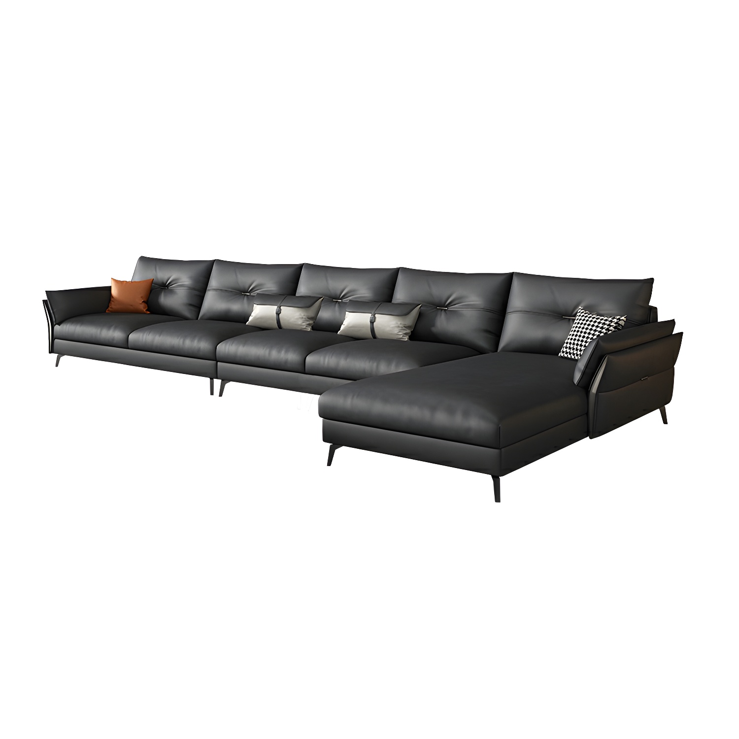 Tufted Gray Sectional | Ormau - image 26