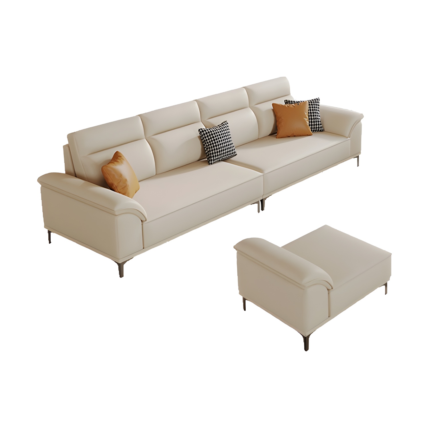 Modern Sofa with Ottoman | Ormau - image 25