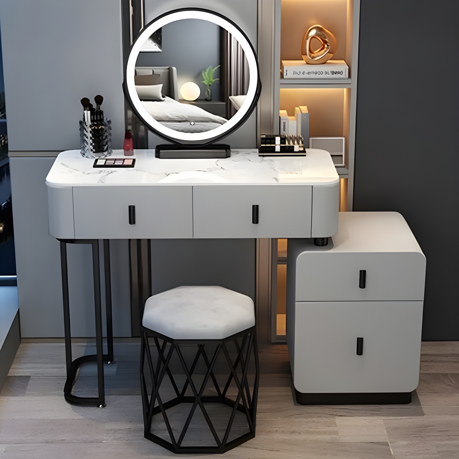 Stone Top Vanity Desk | Ormau - image 23