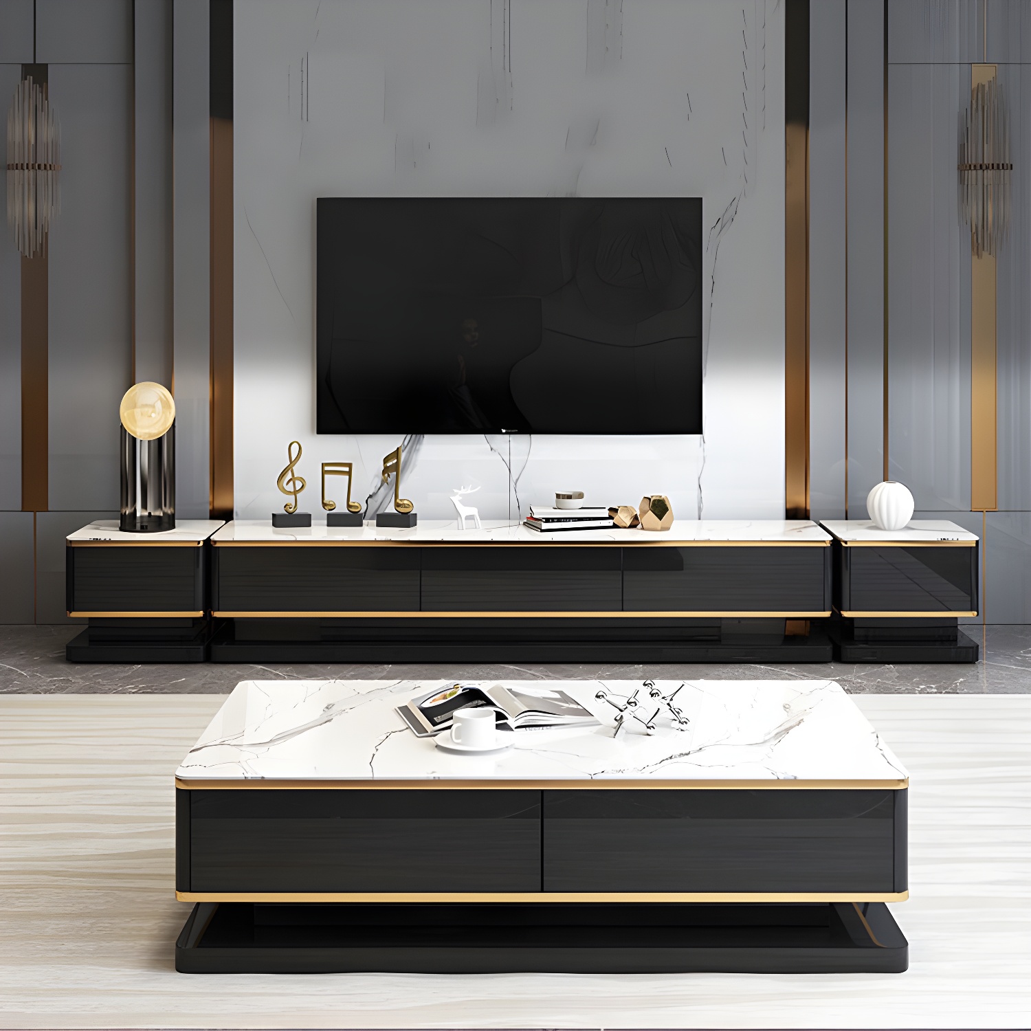 3-Drawer Glass TV Stand | Ormau - image 3