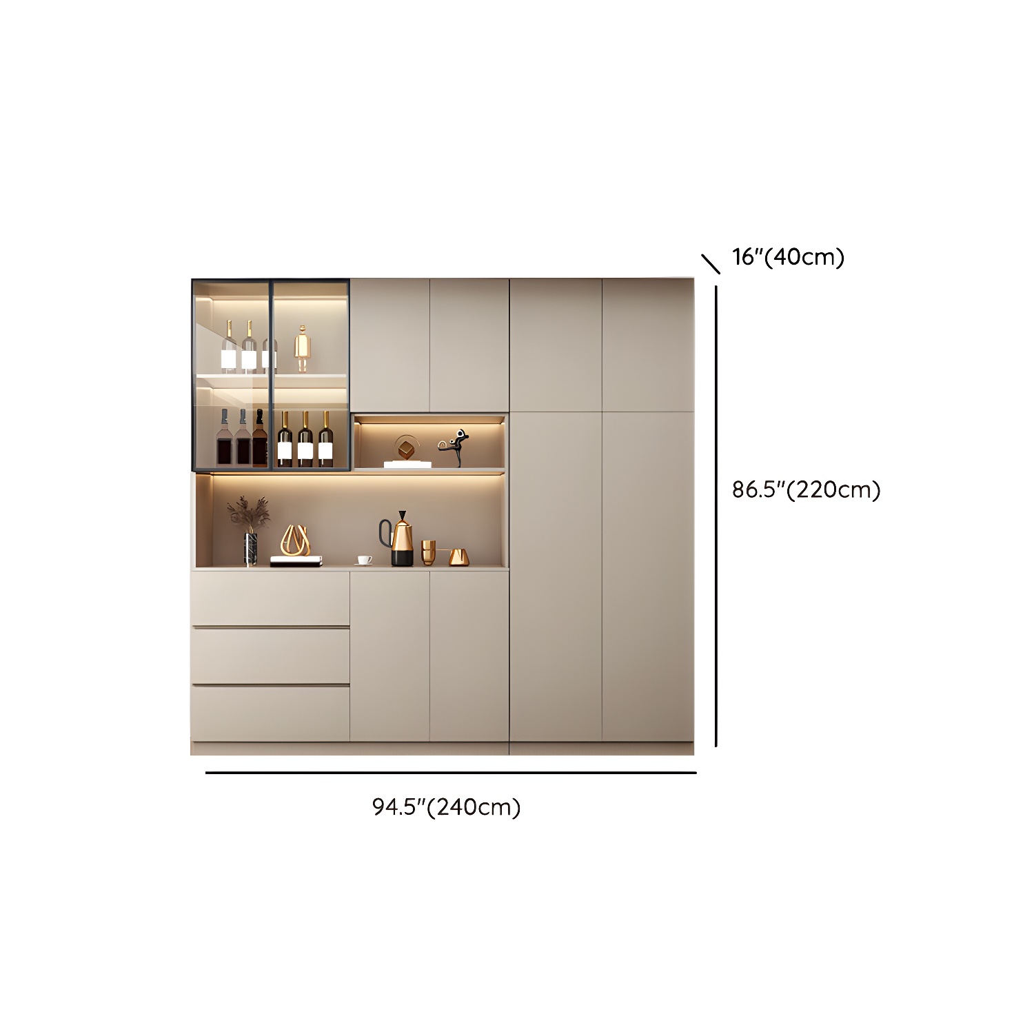 Modern Glass Door Cabinet | Ormau - image 18