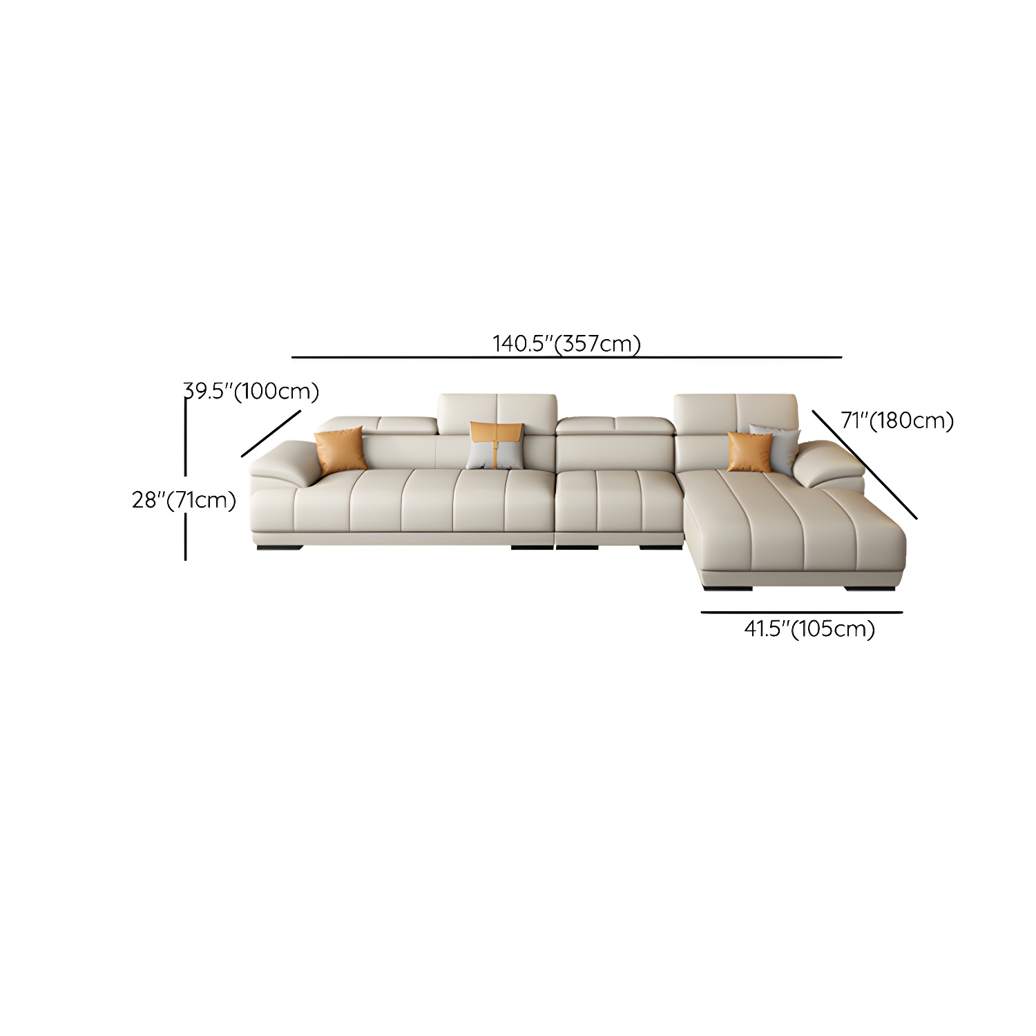 Elegant Leather Sectional | Ormau - image 19