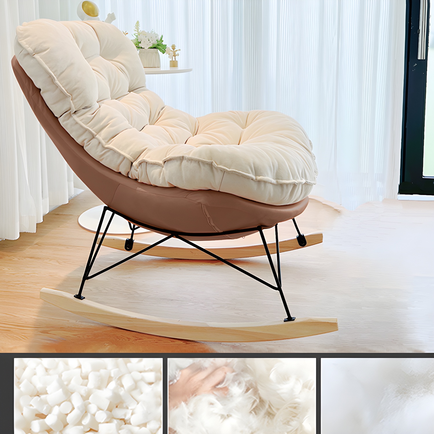 Tufted Rocking Chair | Ormau - image 1