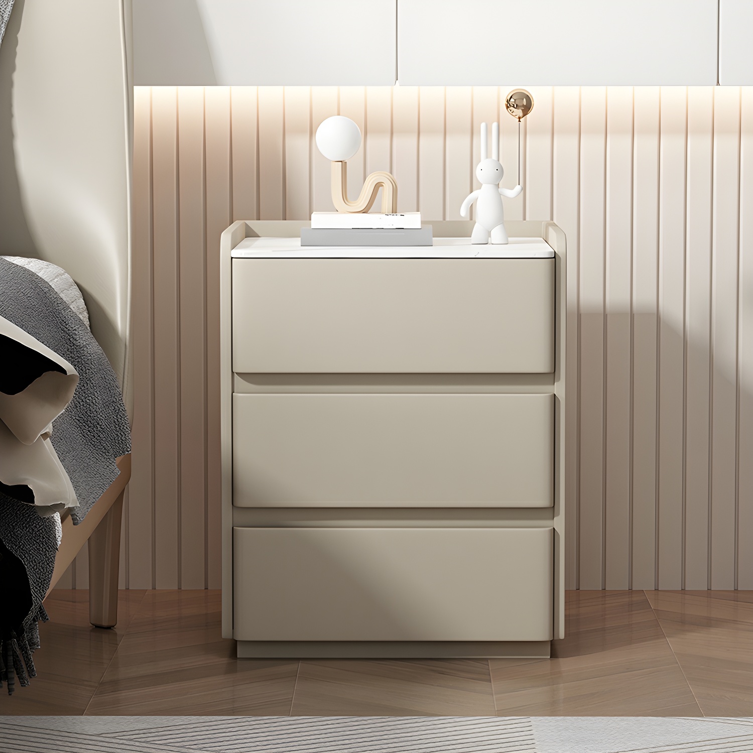Modern Nightstand with Stone Top | Ormau - image 9