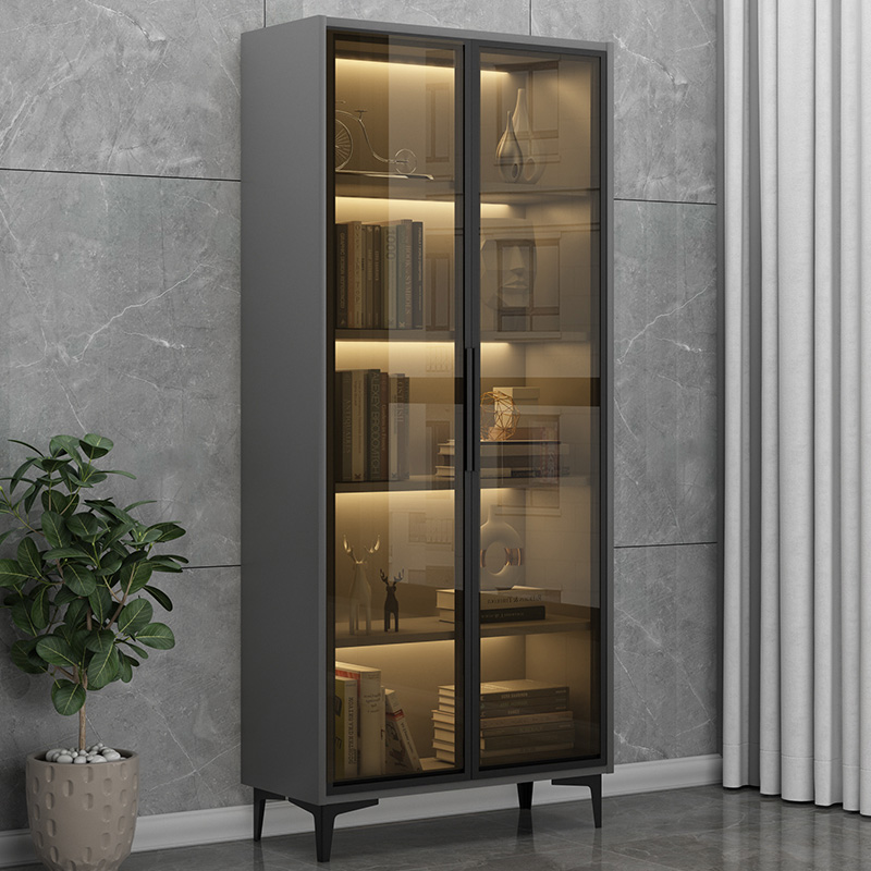 Glam Glass Accent Cabinet with Lighting | Ormau - image 26