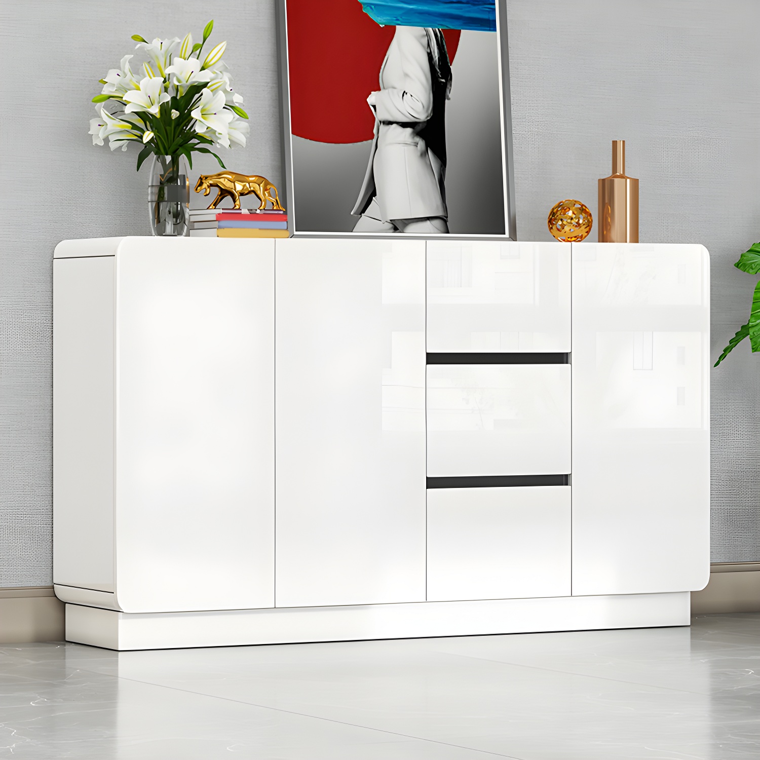 Modern White Sideboard | Ormau - image 1