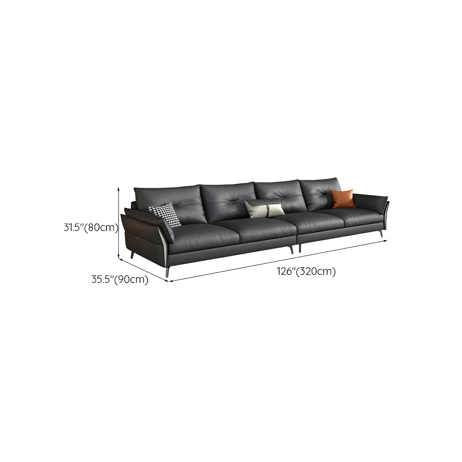 Tufted Gray Sectional | Ormau - image 14