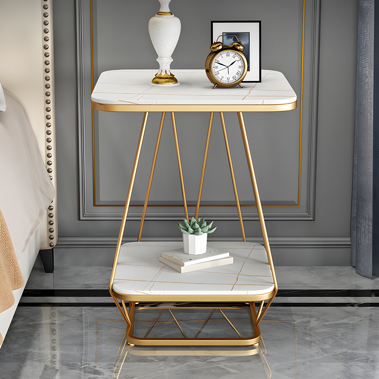 Glam Stone Nightstand | Ormau - image 8