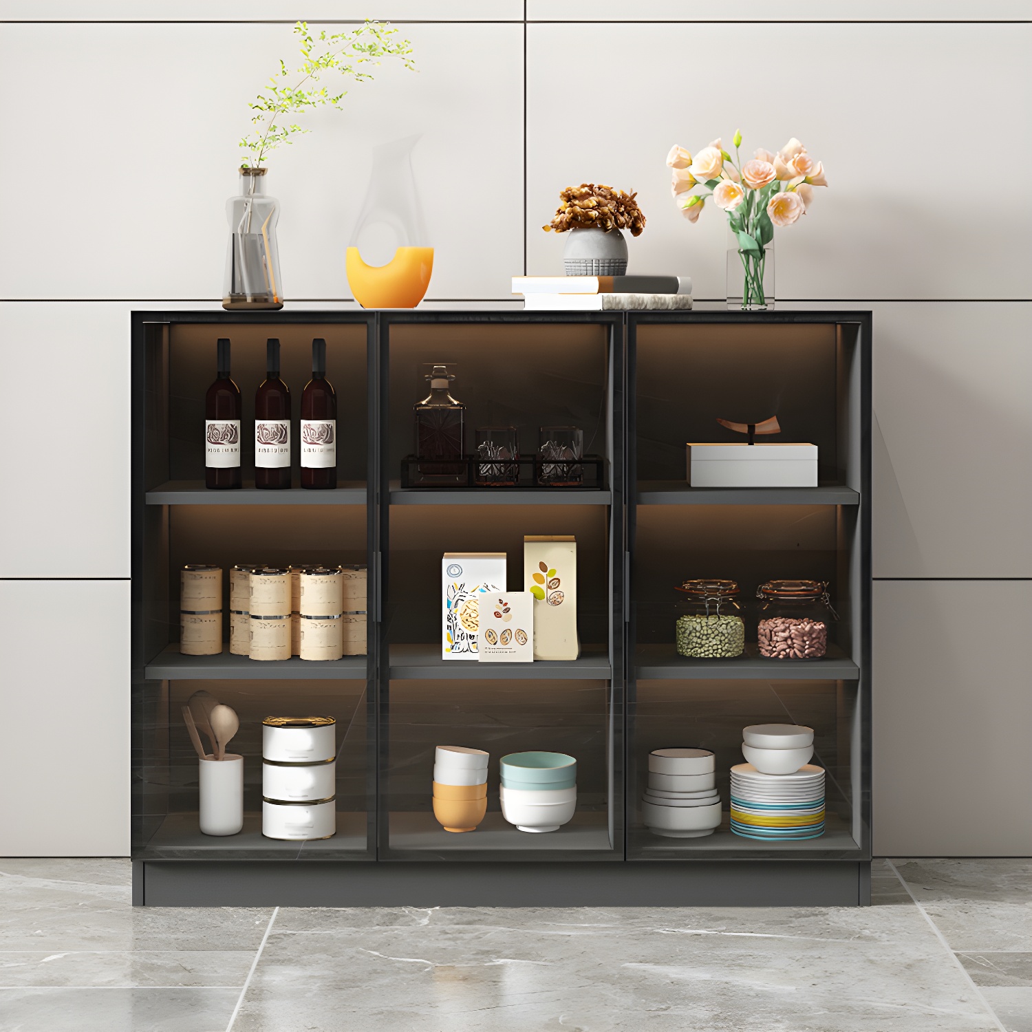 Modern Glass Door Sideboard | Ormau - image 7