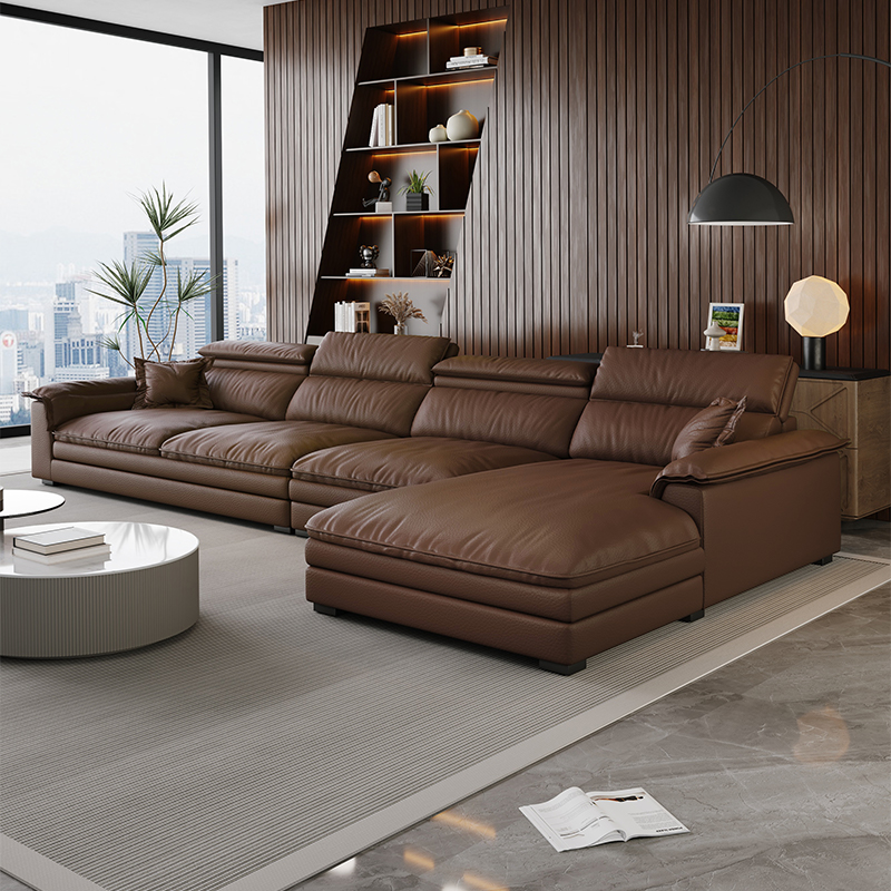 L-Shape Leather Sectional | Ormau - image 2