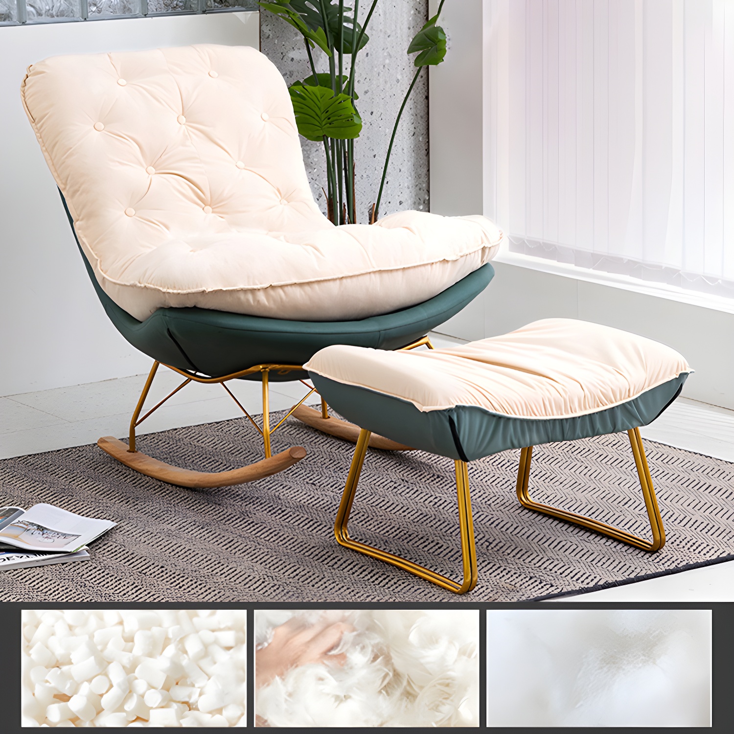 Tufted Rocking Chair | Ormau - image 35