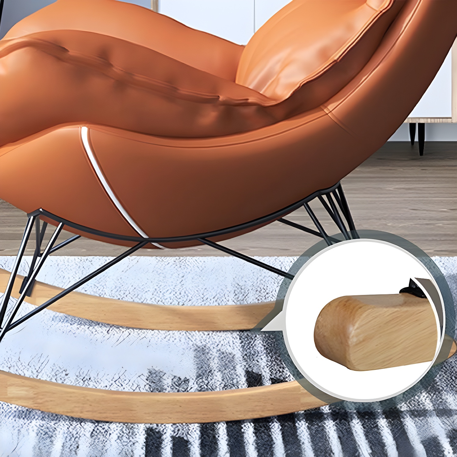 Rocking Accent Chair with Ottoman | Ormau - image 24