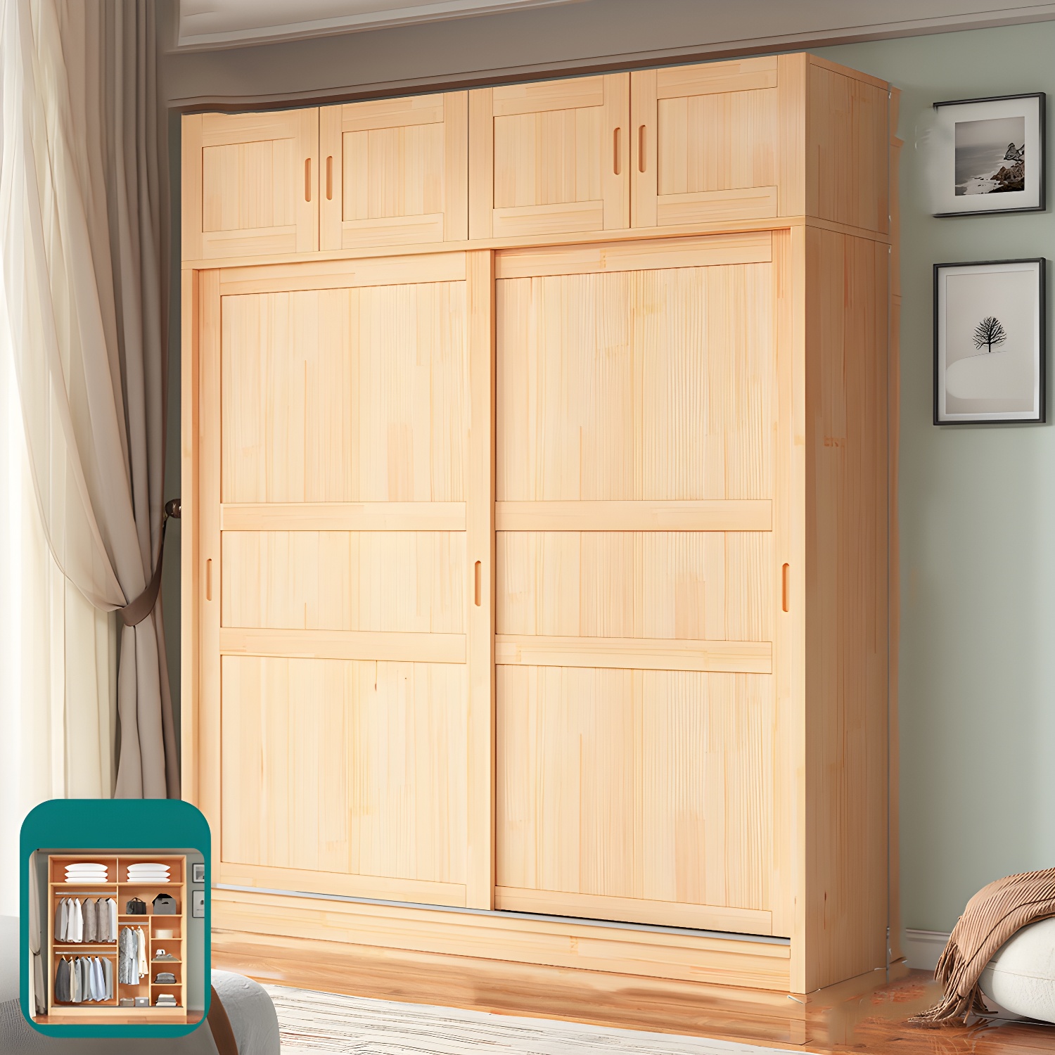 Natural Pine Wardrobe | Ormau - image 24