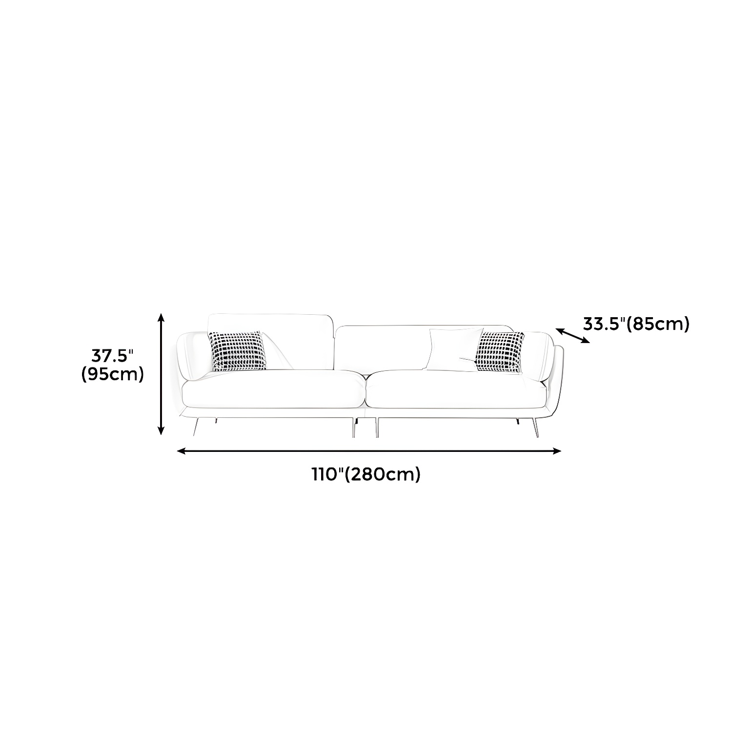 Modern Square Arm Sofa | Ormau - image 21