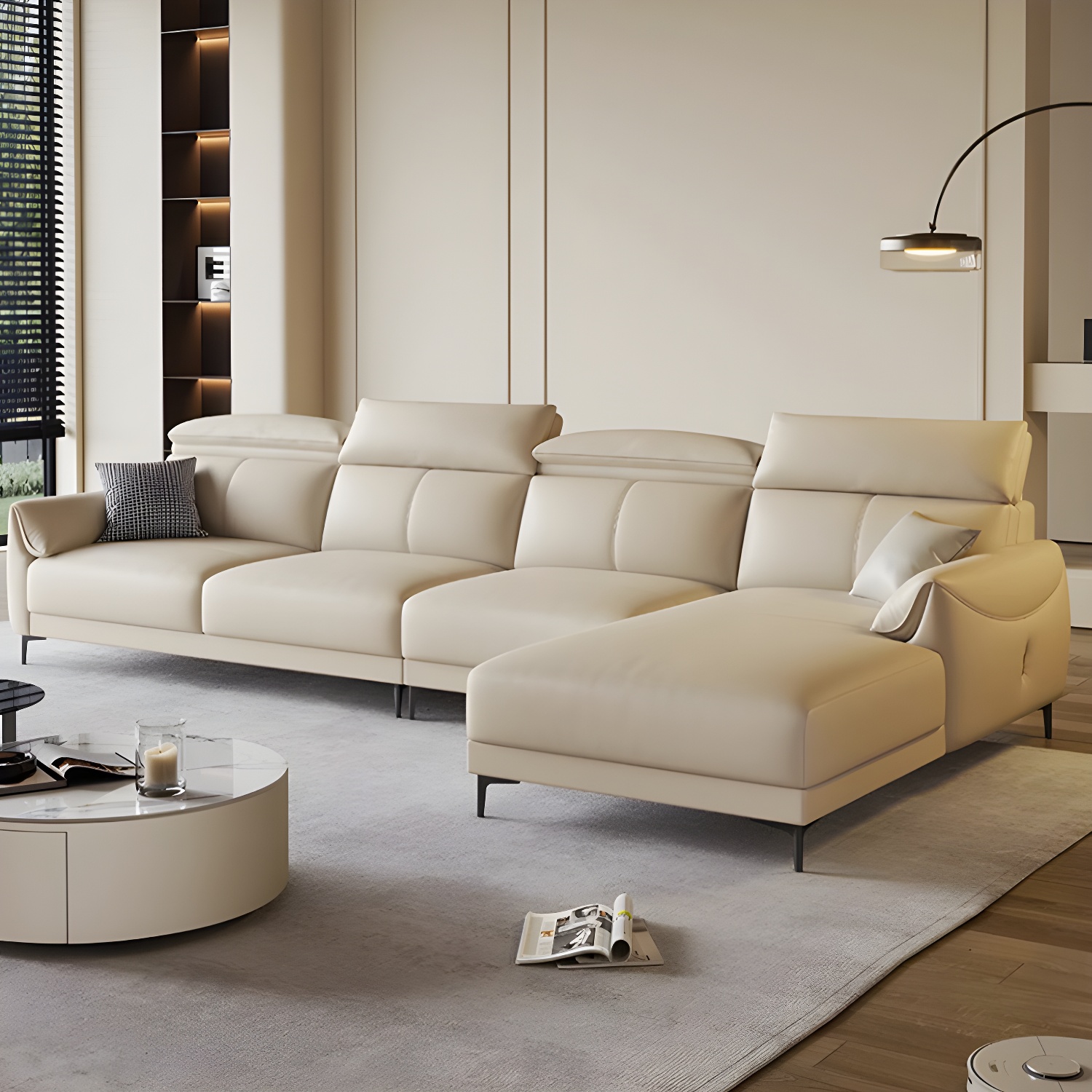 Modern Leather Sectional Sofa | Ormau - image 26