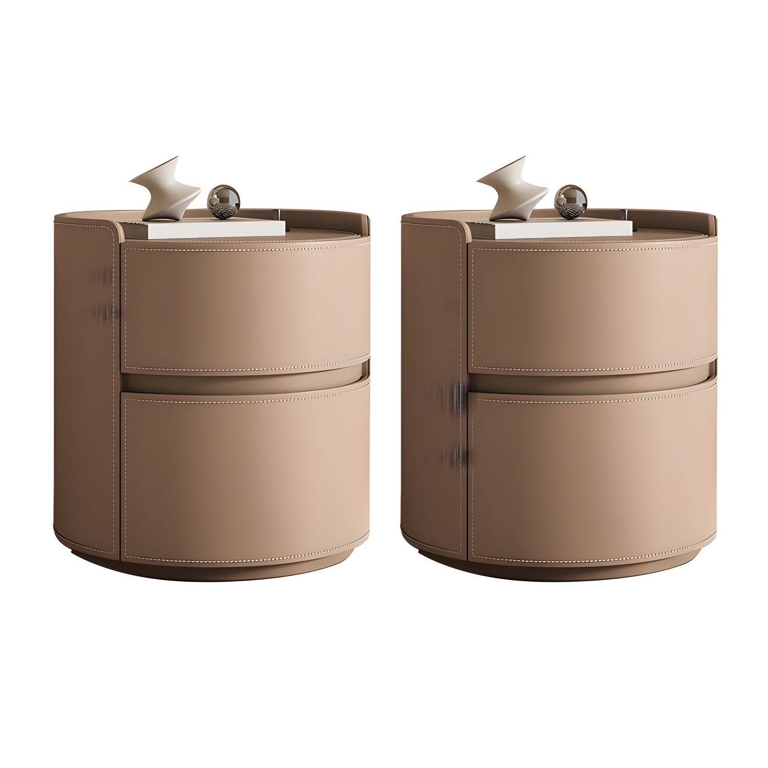 Chic Round Nightstand | Ormau - image 29