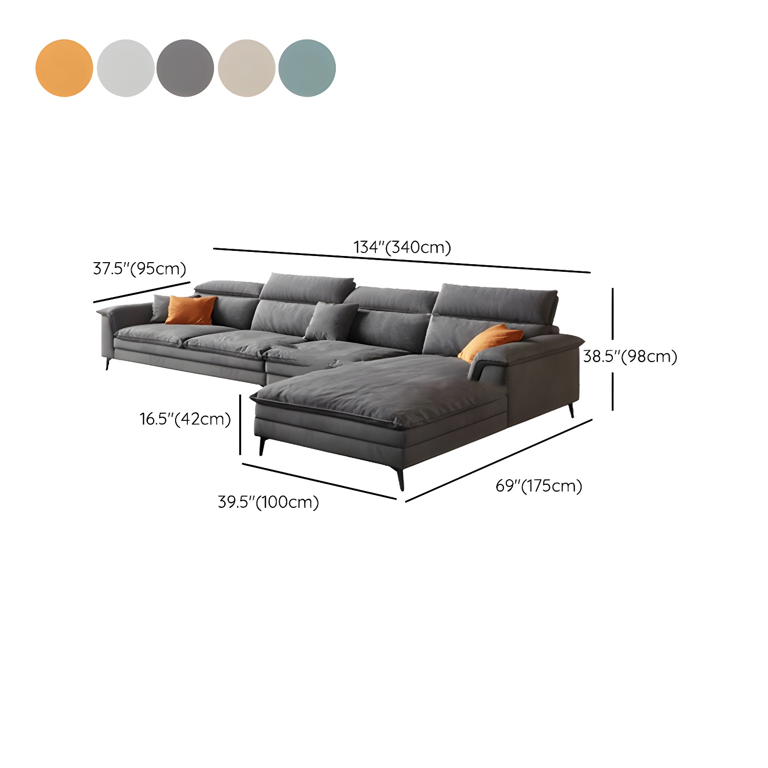 Tech Flannel Modular Sectional | Ormau - image 16