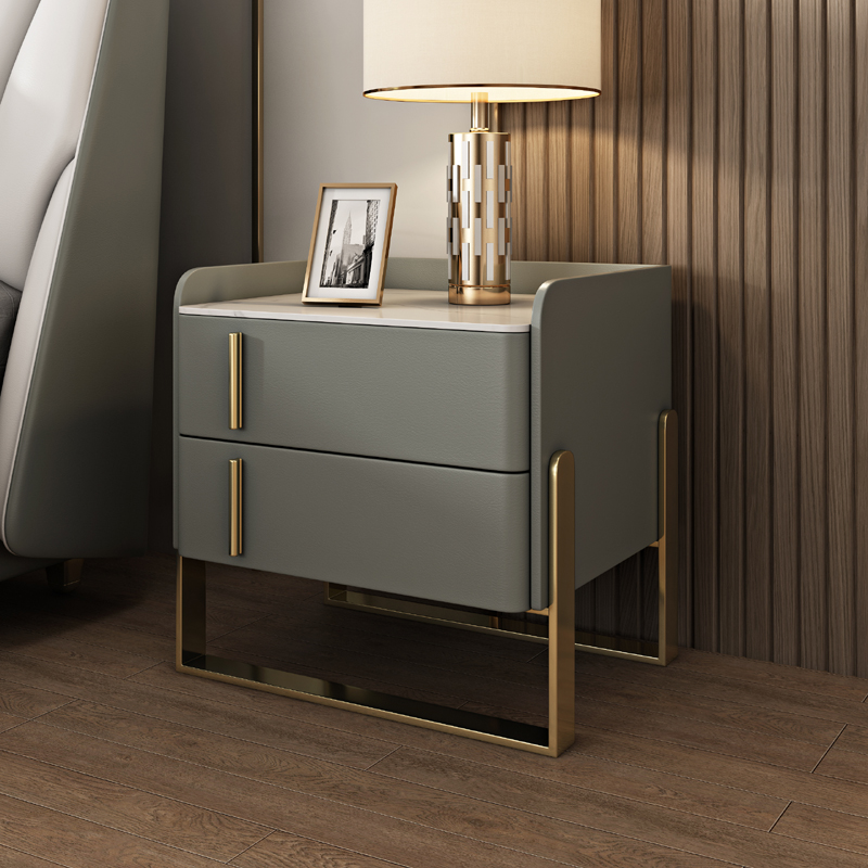Drawer Nightstand with Stone Top | Ormau - image 7