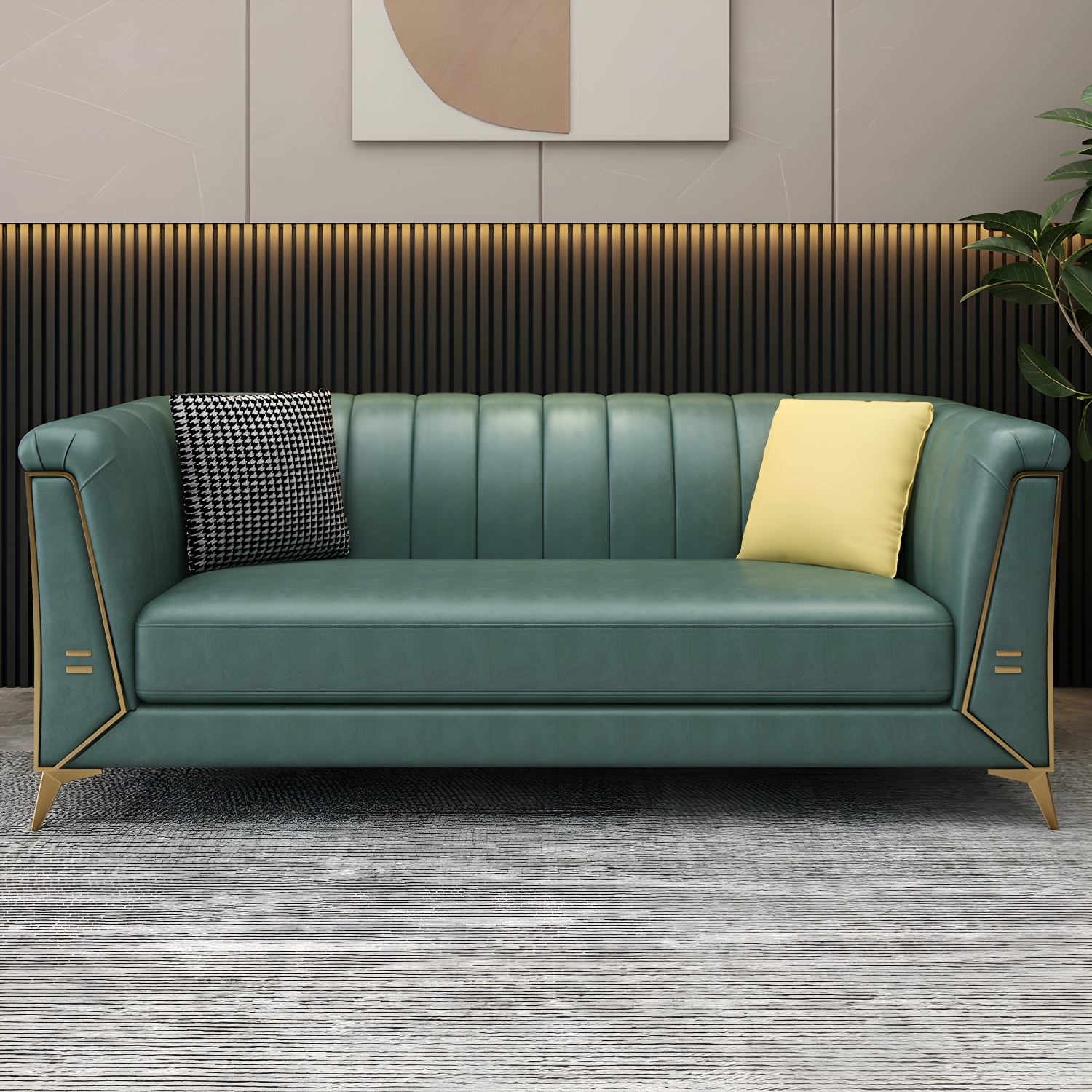 Glam Wood Frame Sofa | Ormau - image 10