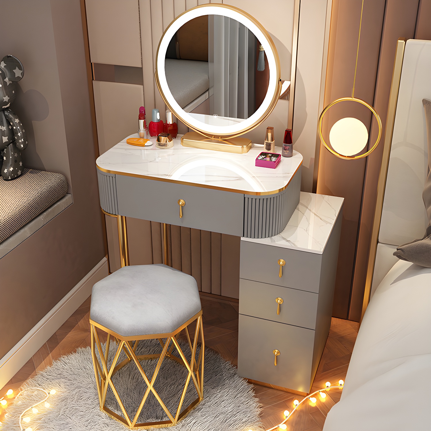 Makeup Vanity with Lighted Mirror | Ormau - image 3