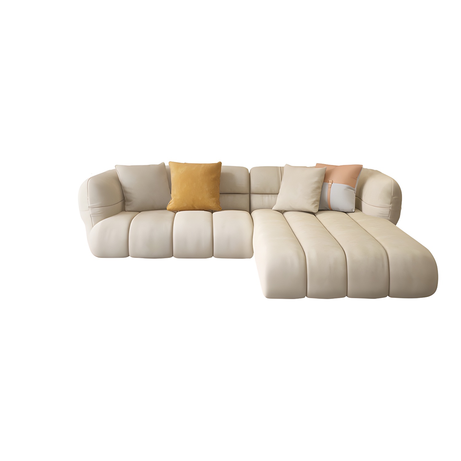 Beige L-Shape Sectional Sofa with Storage | Ormau - image 24