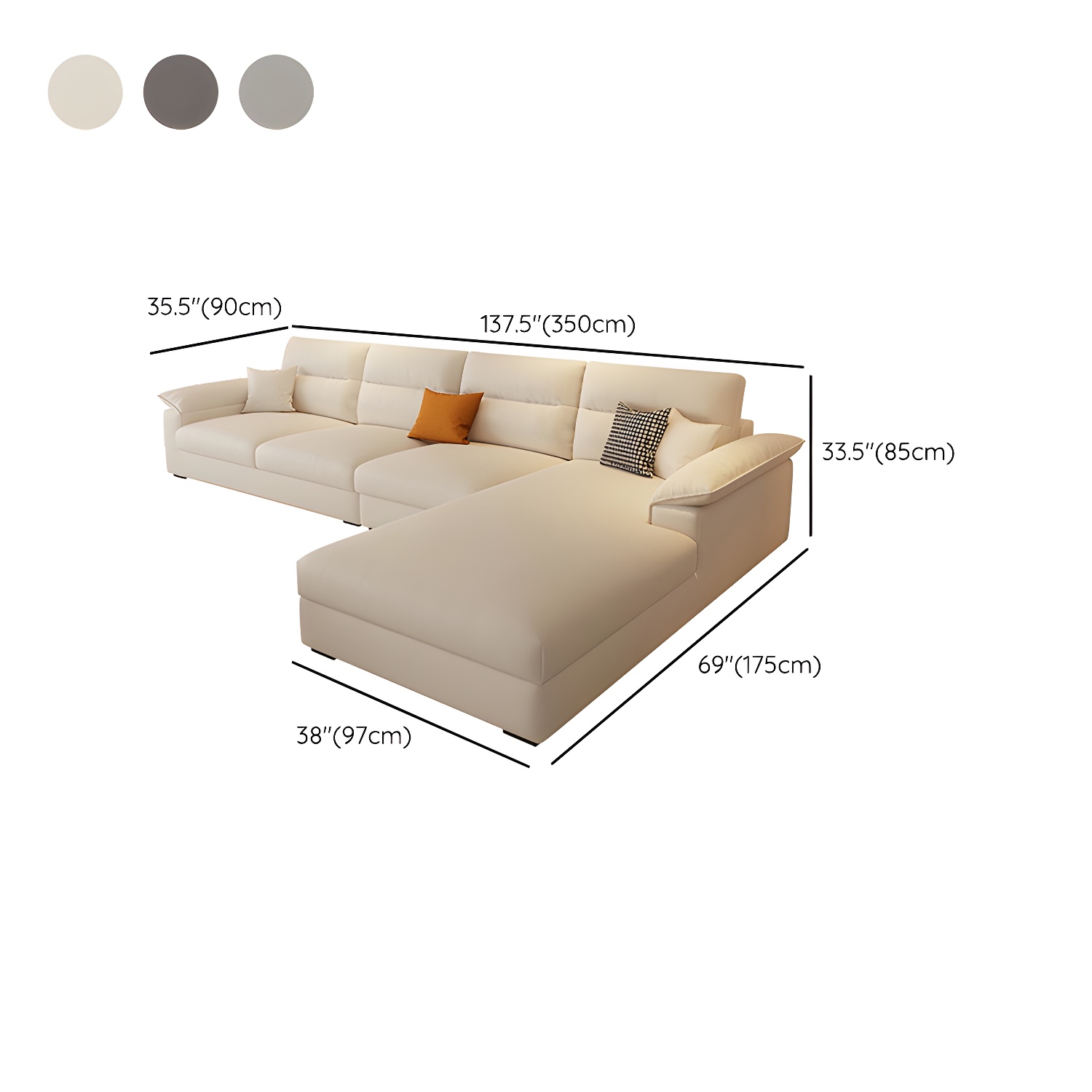 Modern L-Shaped Sectional Sofa | Ormau - image 15