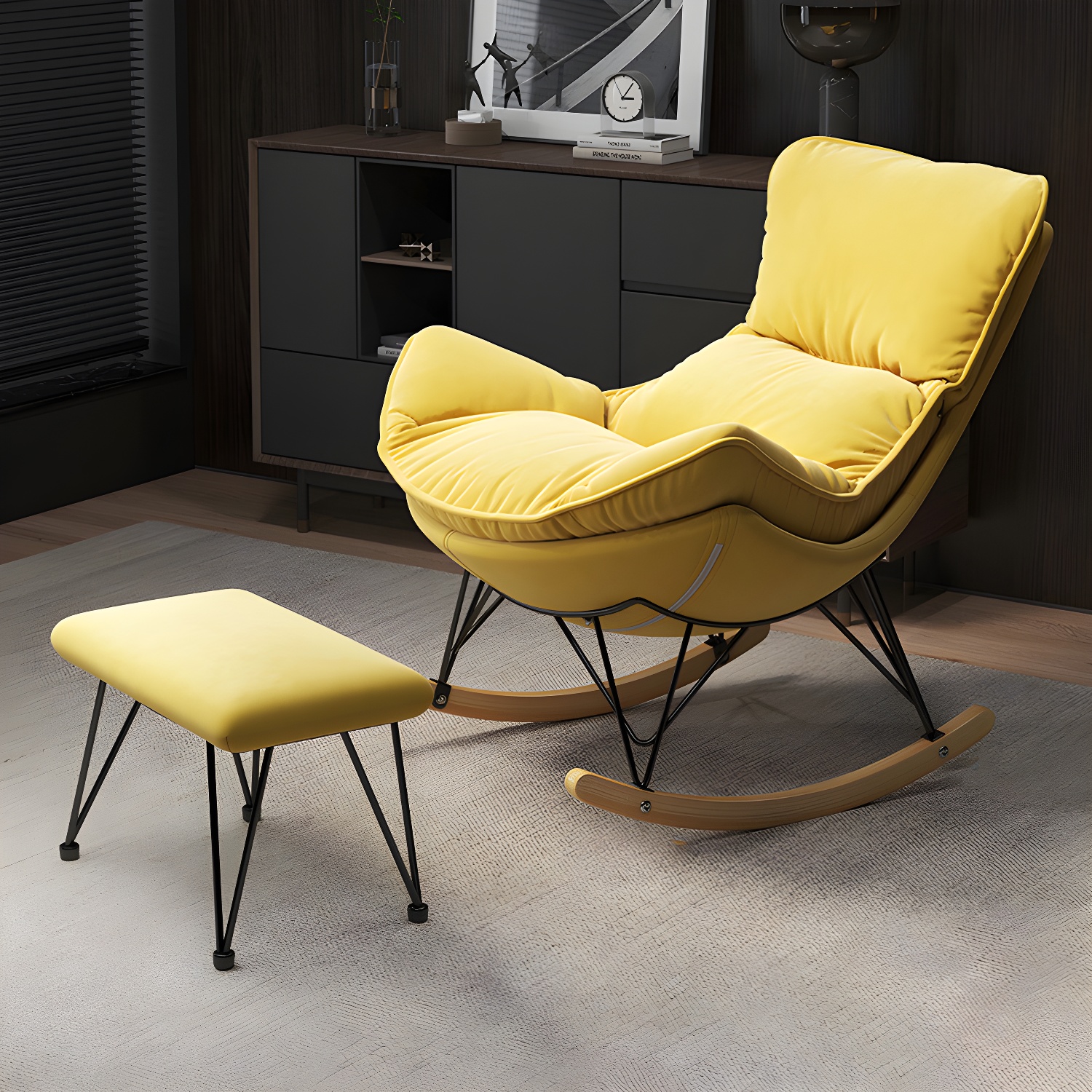 Wingback Rocker & Ottoman Set | Ormau - image 18