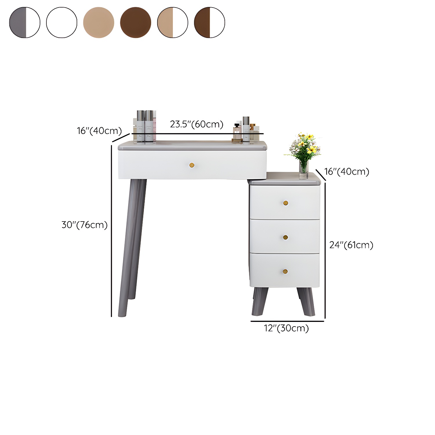 Modern Vanity Desk with Mirror | Ormau - image 16