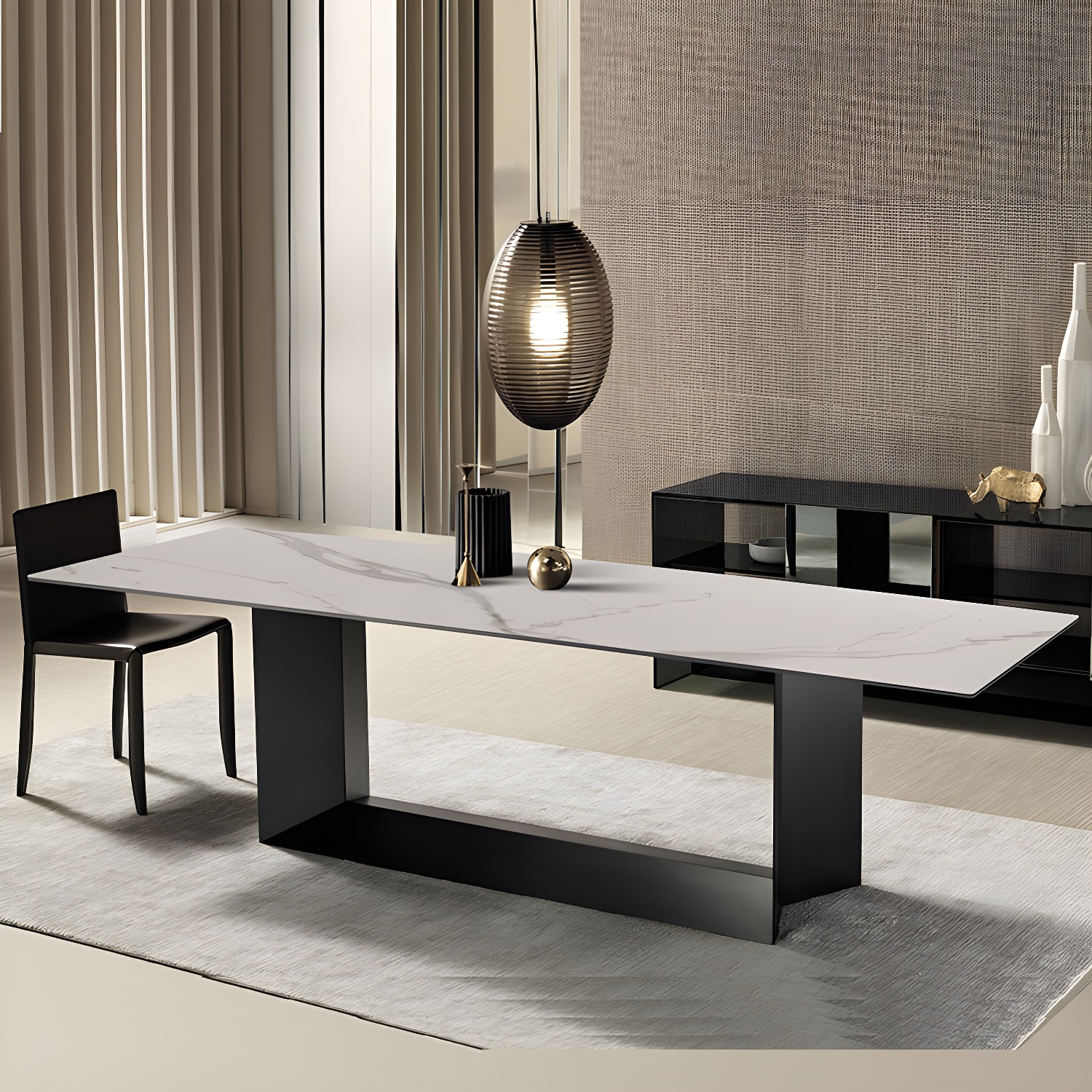Rectangle Stone Dining Table | Ormau - image 5