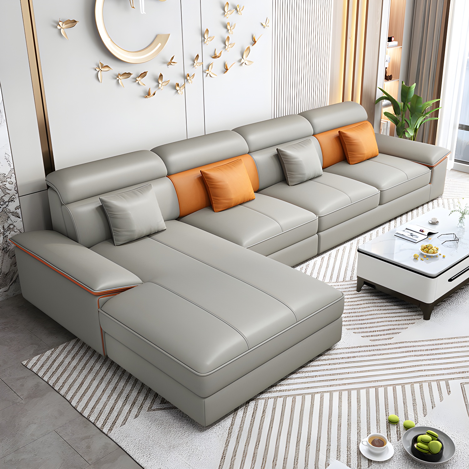 Modern L-Shape Sectional Sofa | Ormau - image 10