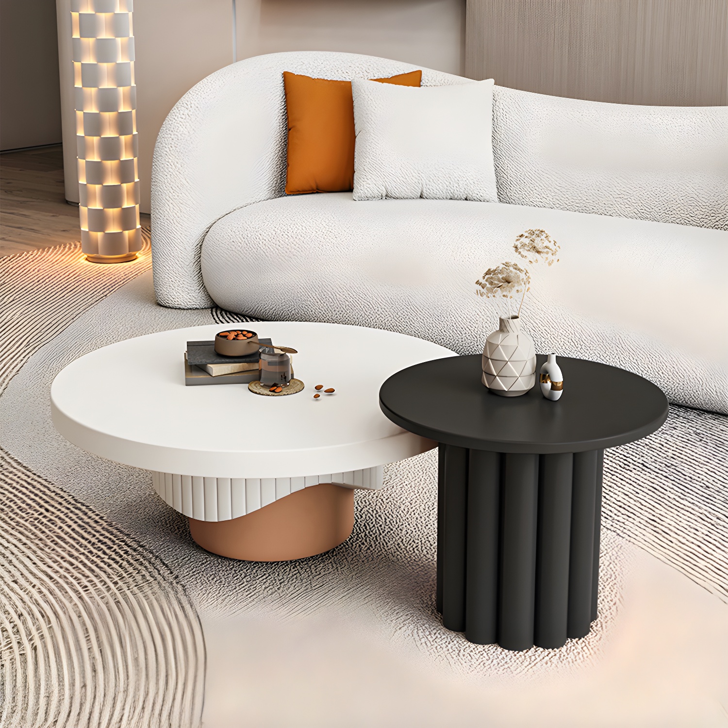 Pedestal Coffee Table Set | Ormau - image 9