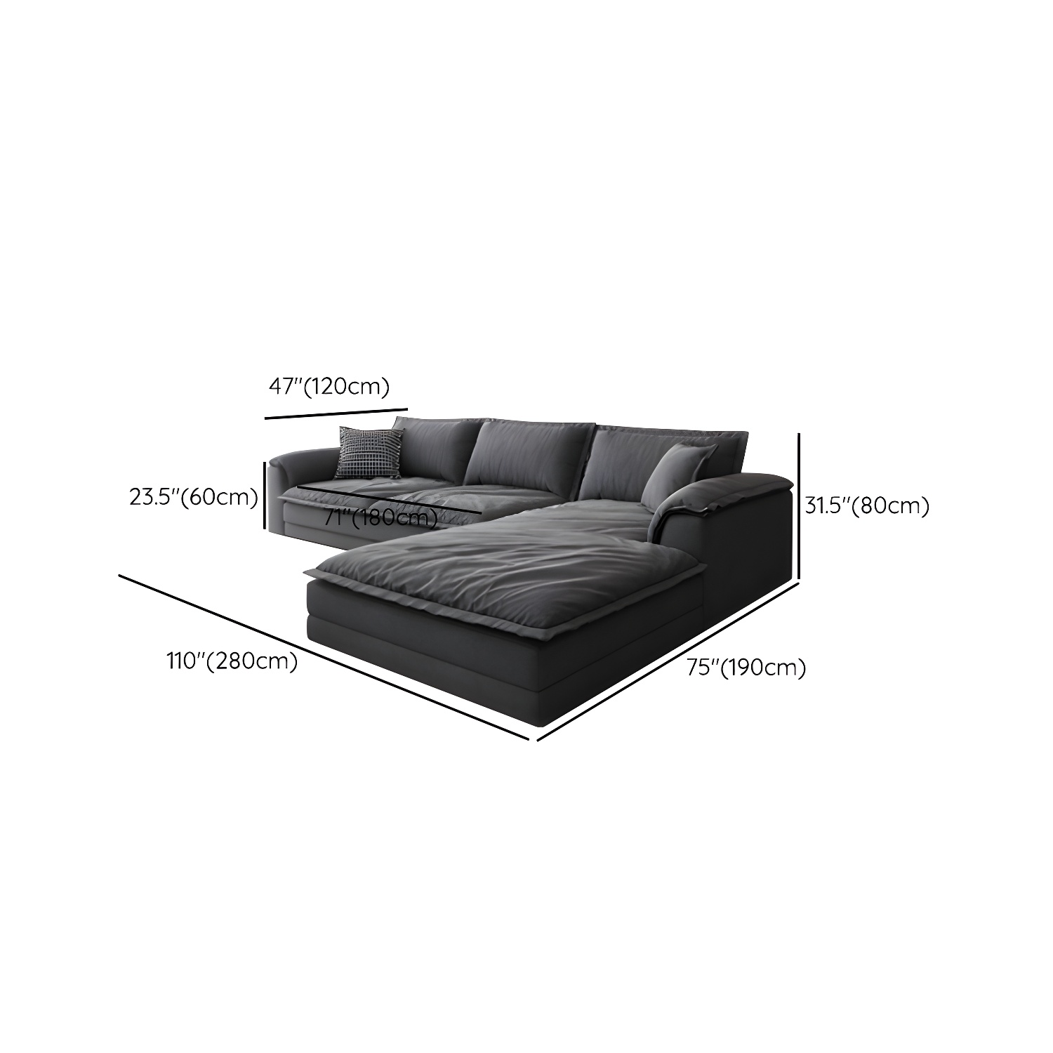 Frosted Velvet Sectional | Ormau - image 12