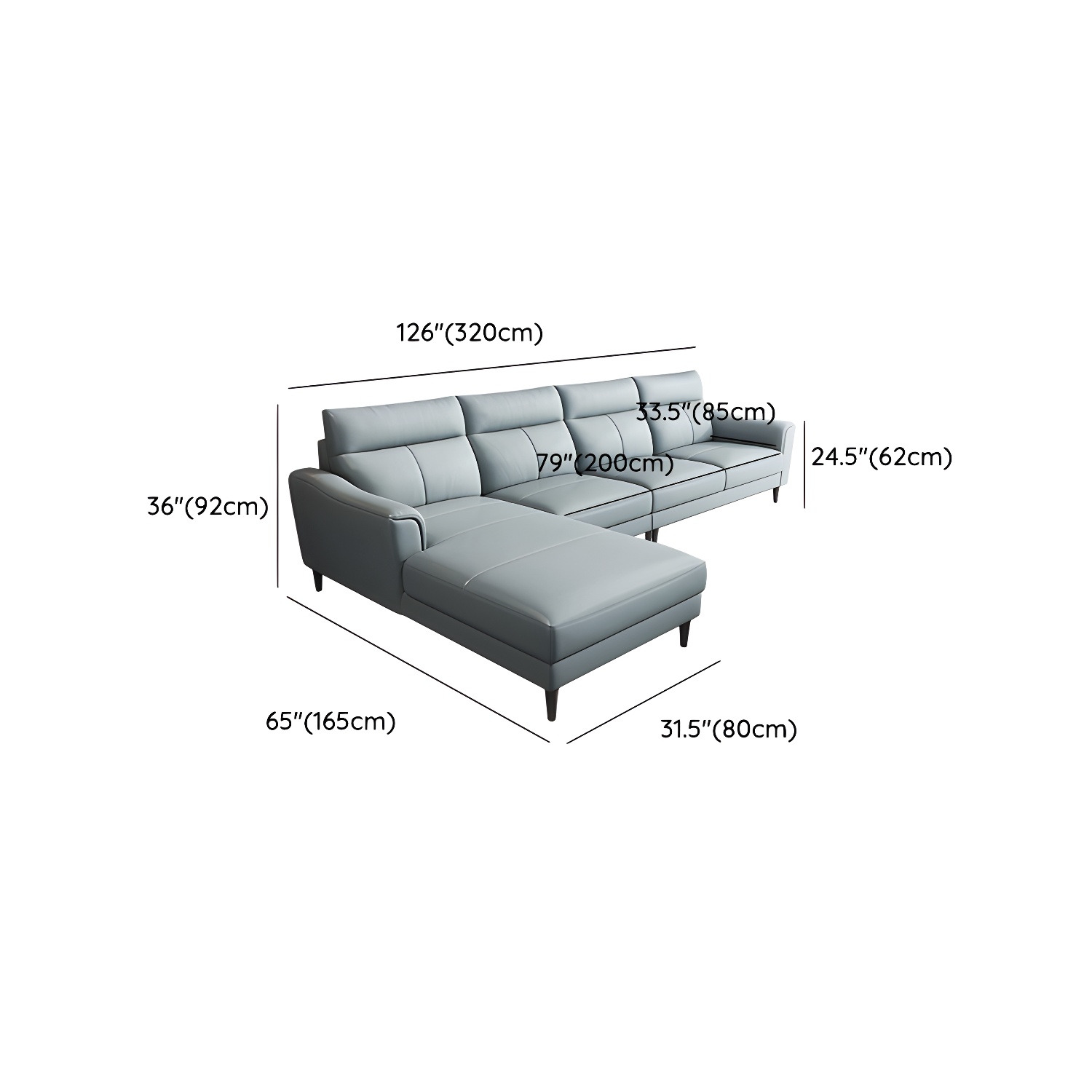 Modern Leather Sectional | Ormau - image 17