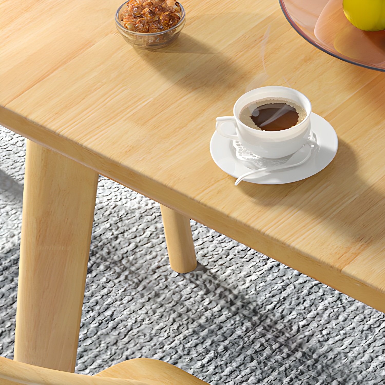 Natural Wood Square Dining Table | Ormau - image 7