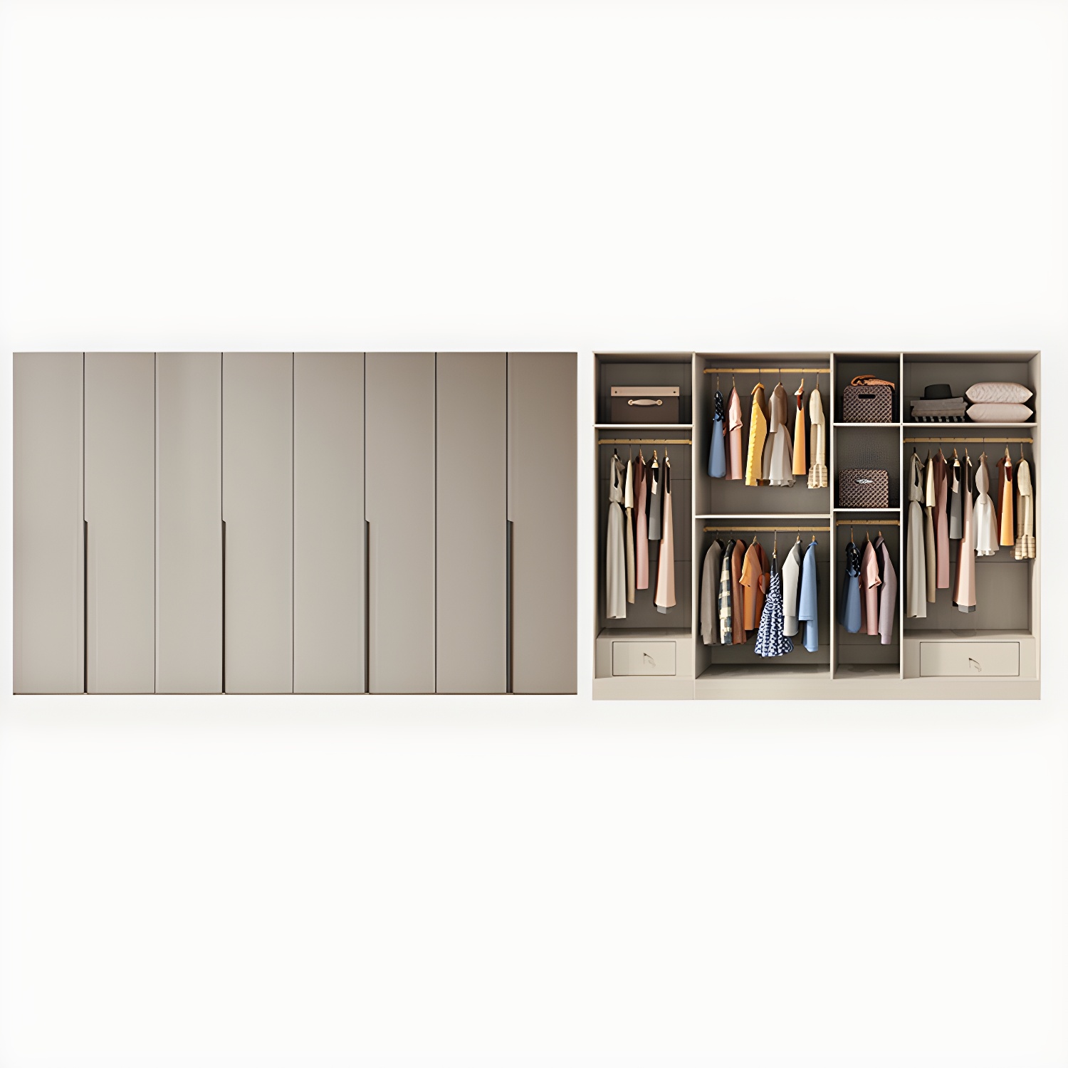 Modern Grey Wood Armoire | Ormau - image 60