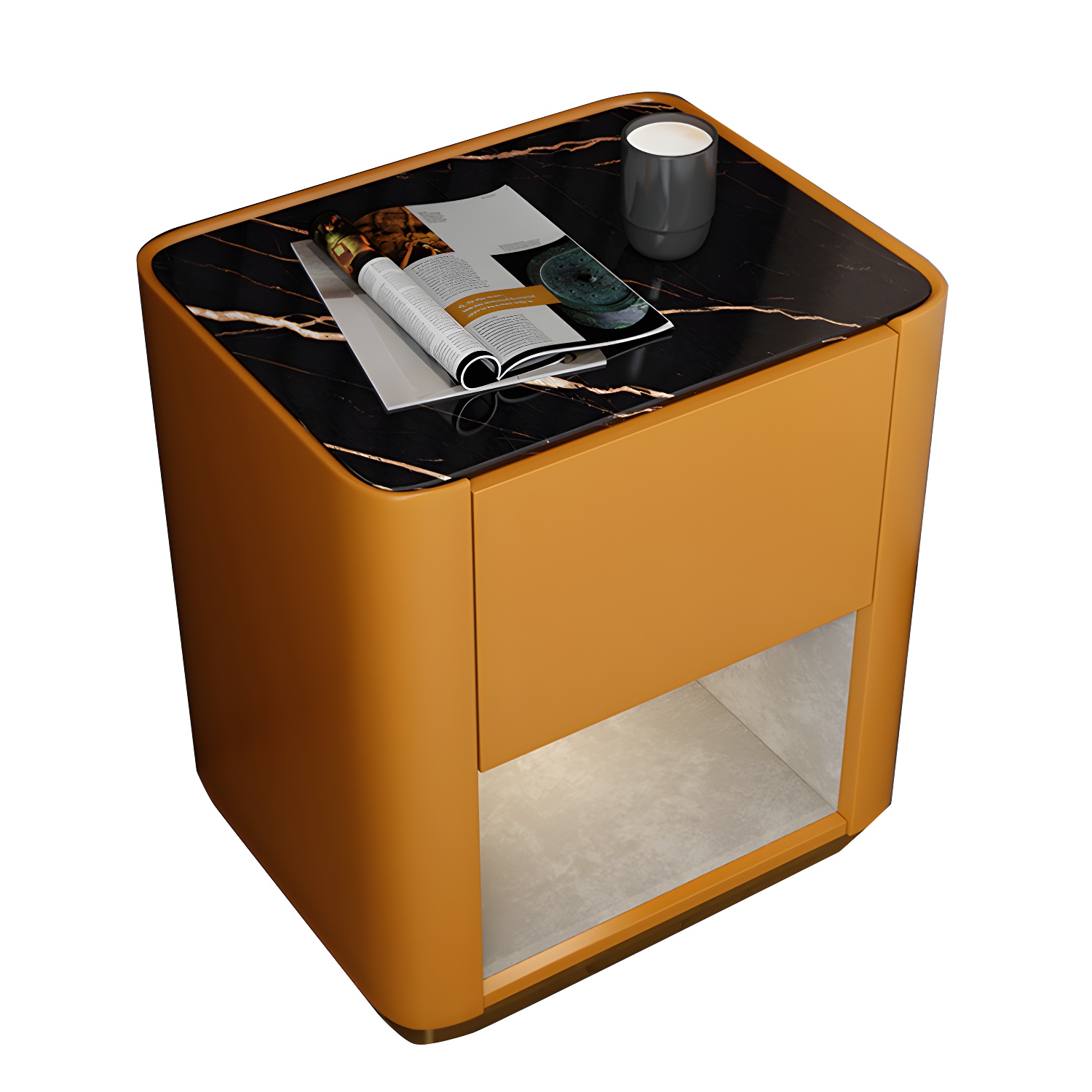 Modern Stone & Wood Nightstand | Ormau - image 9