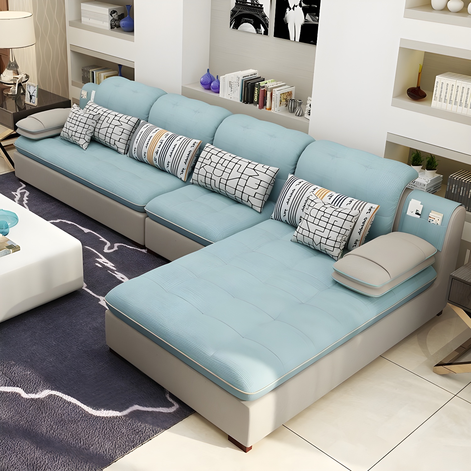 Modern L-Shape Sectional Sofa | Ormau - image 21