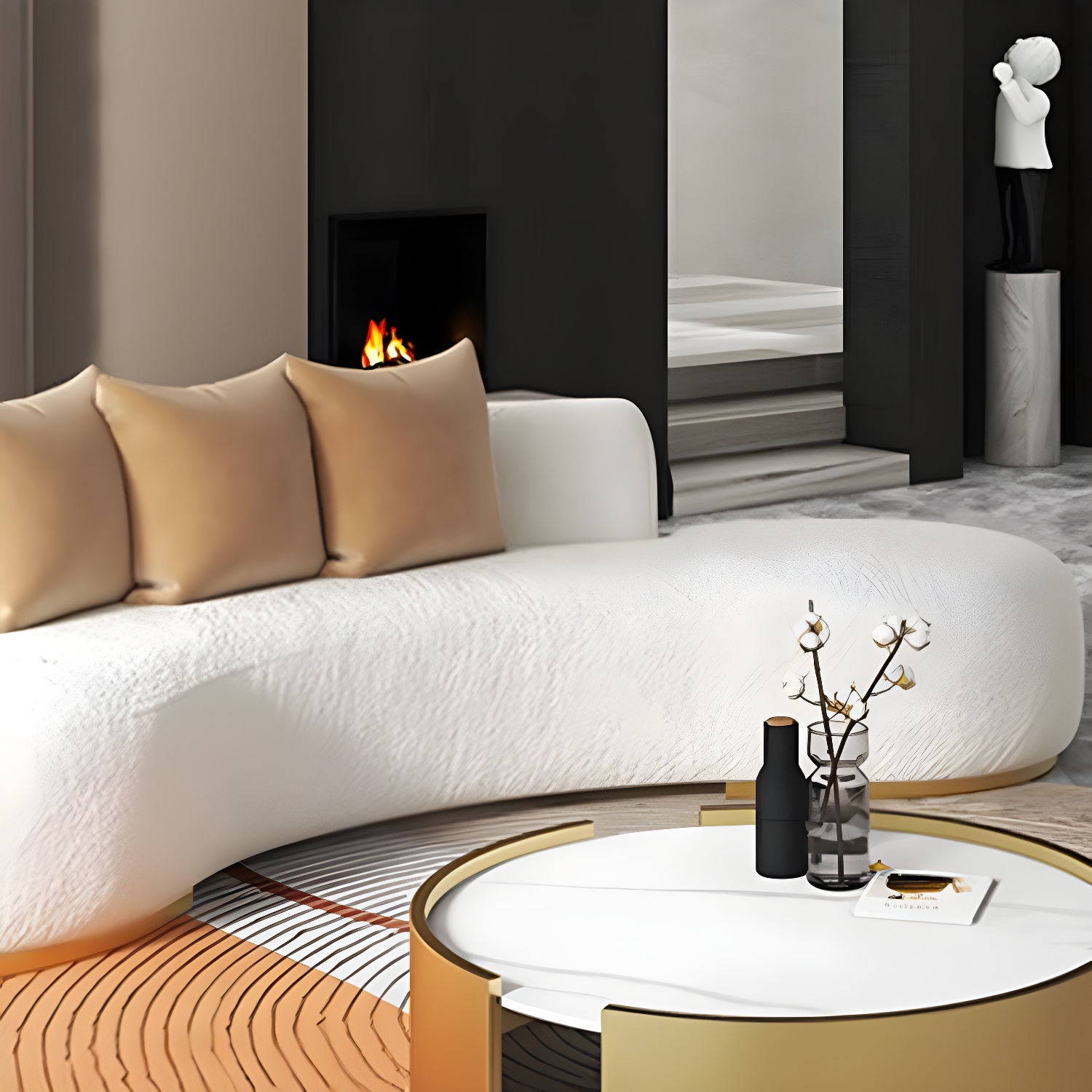 Curved Modern Sofa | Ormau - image 7