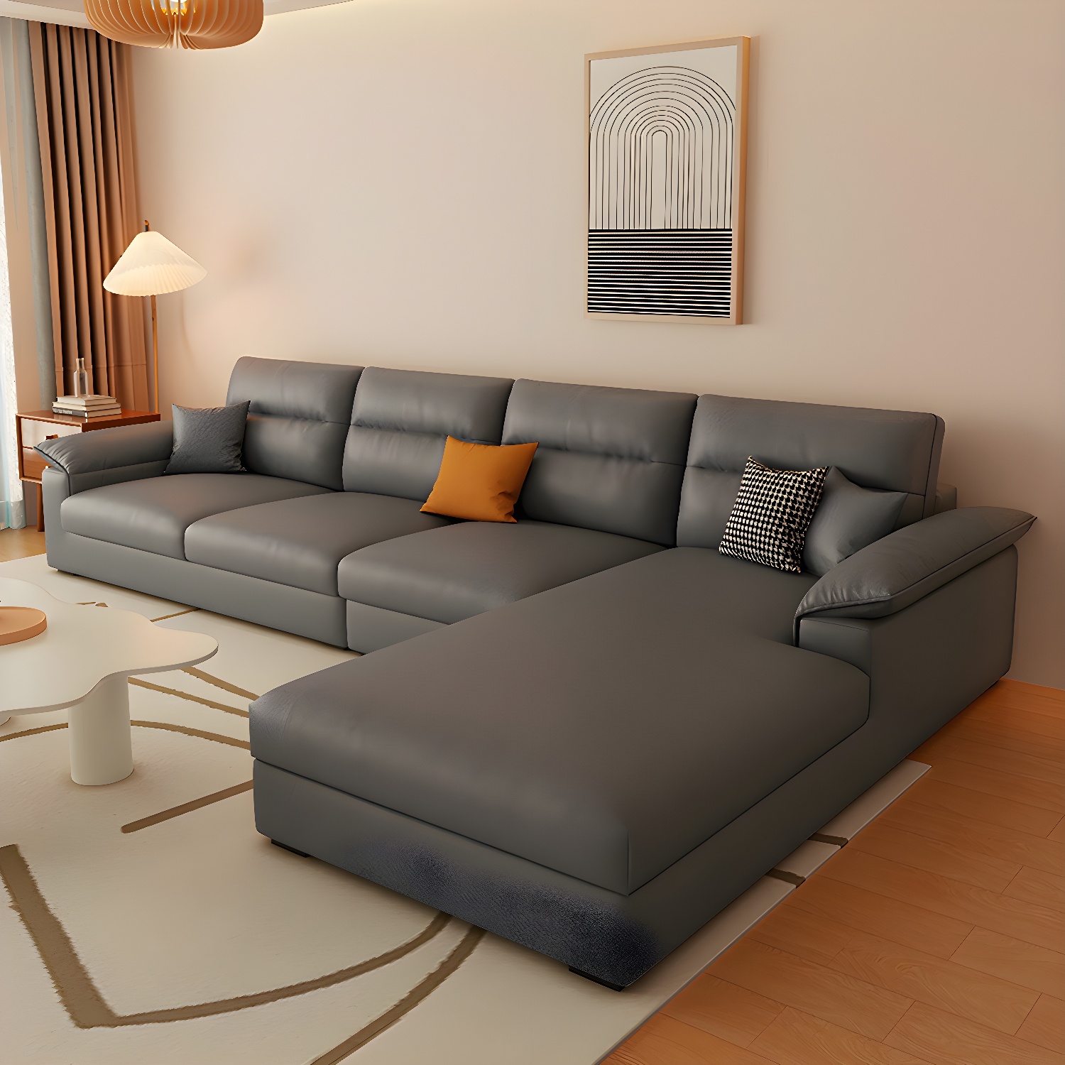 Modern L-Shaped Sectional Sofa | Ormau - image 17