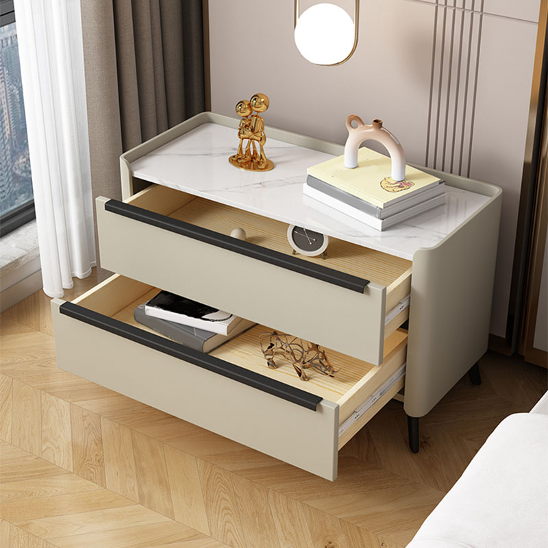 Modern Stone Top Nightstand | Ormau - image 9