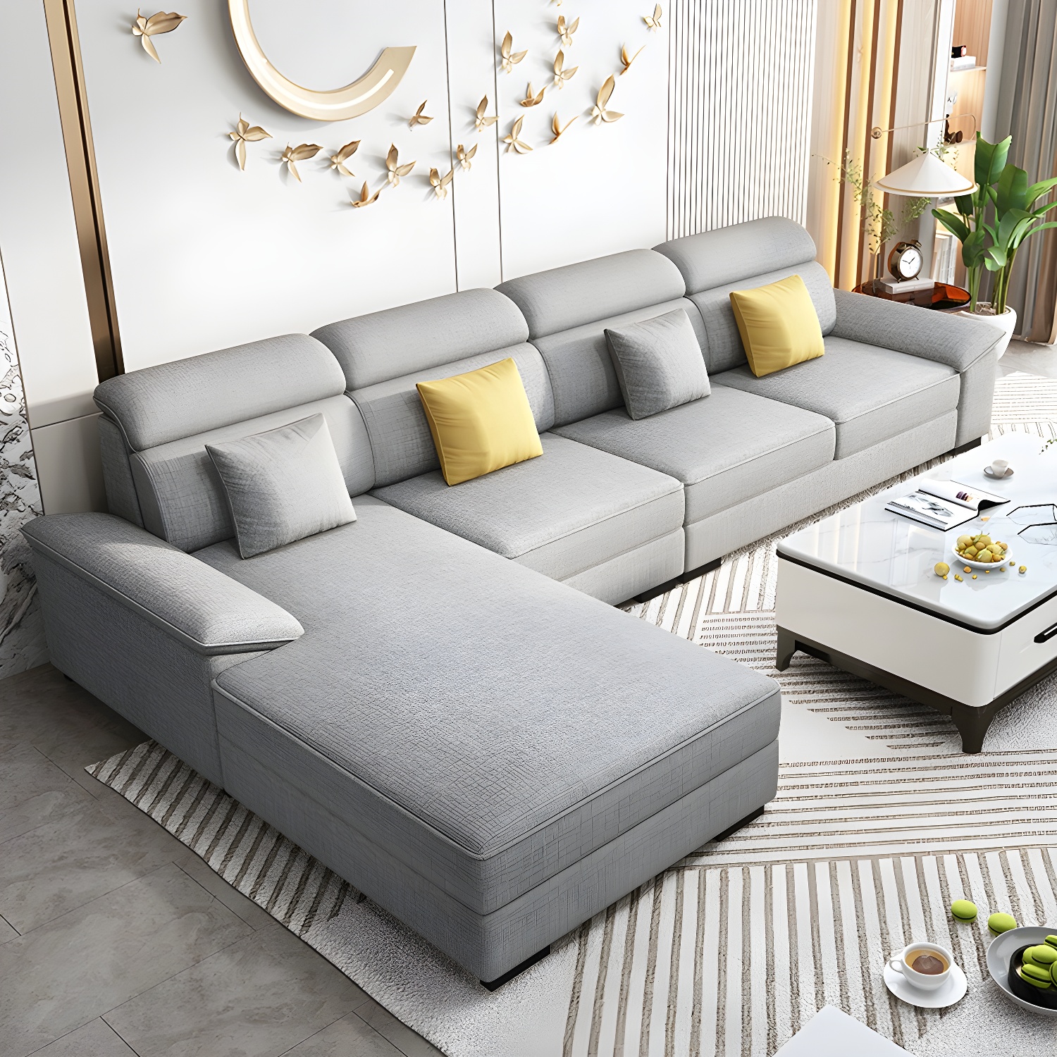 Modern L-Shape Sectional Sofa | Ormau - image 11