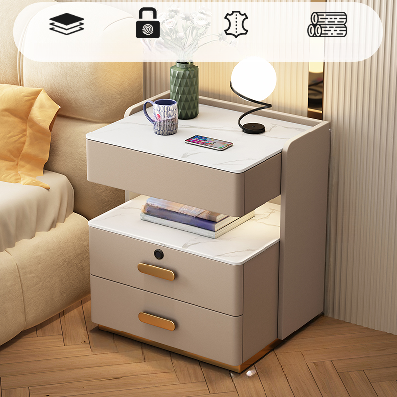 Modern Stone Nightstand with Integrated Lighting | Ormau - image 2