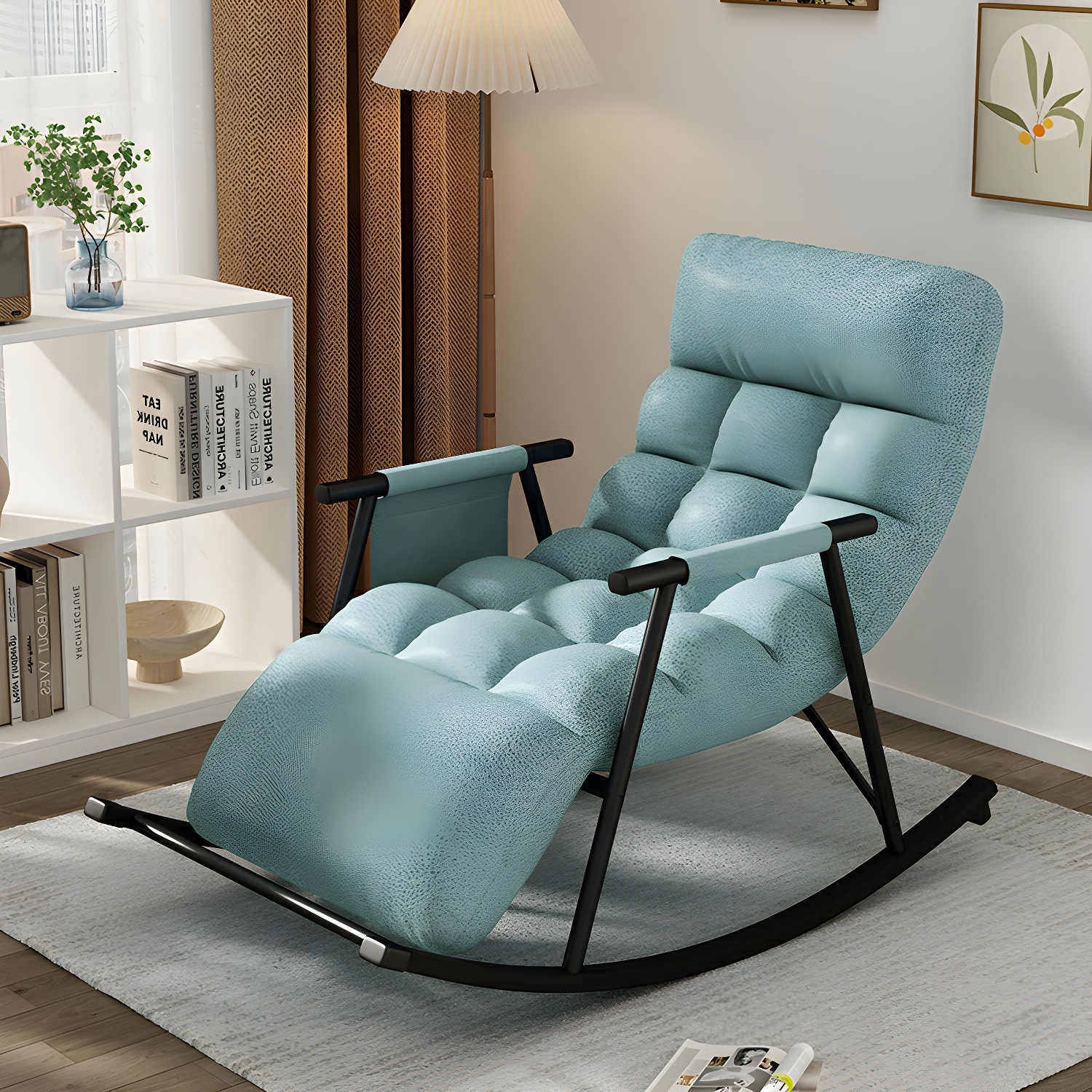 Chic Upholstered Rocking Chair | Ormau - image 38