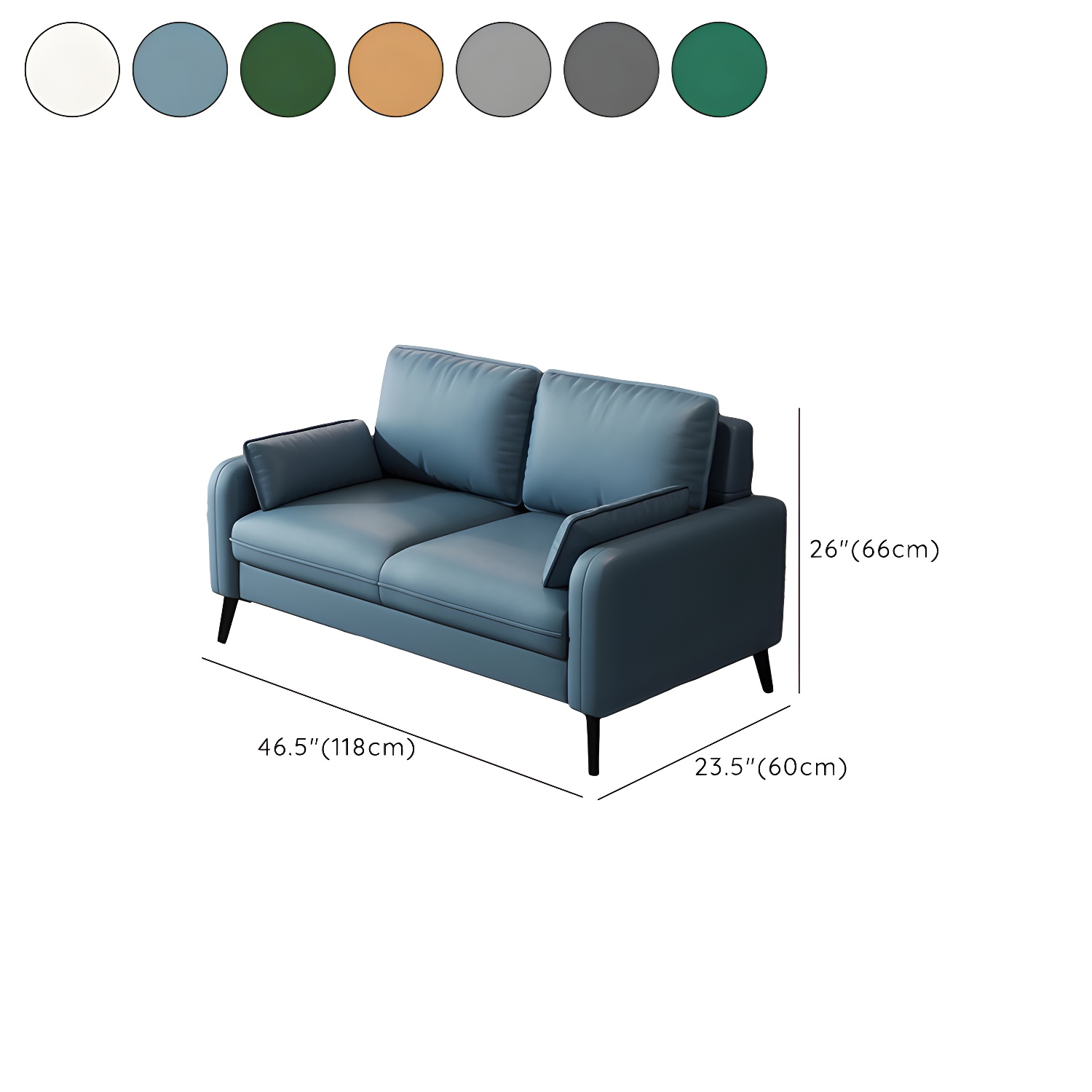 Modern Sofa with Bolster Pillows | Ormau - image 20